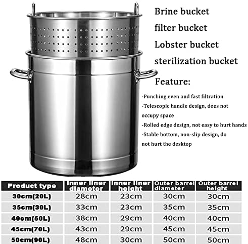 Stainless Steel Seafood Steamer Pot for BoilTamalate or Fry