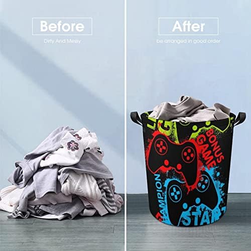Red Game Joystick Collapse Laundry Bin