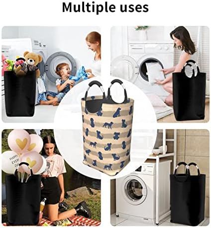 Dog Foldable Laundry Hamper with Handles and Large Capacity