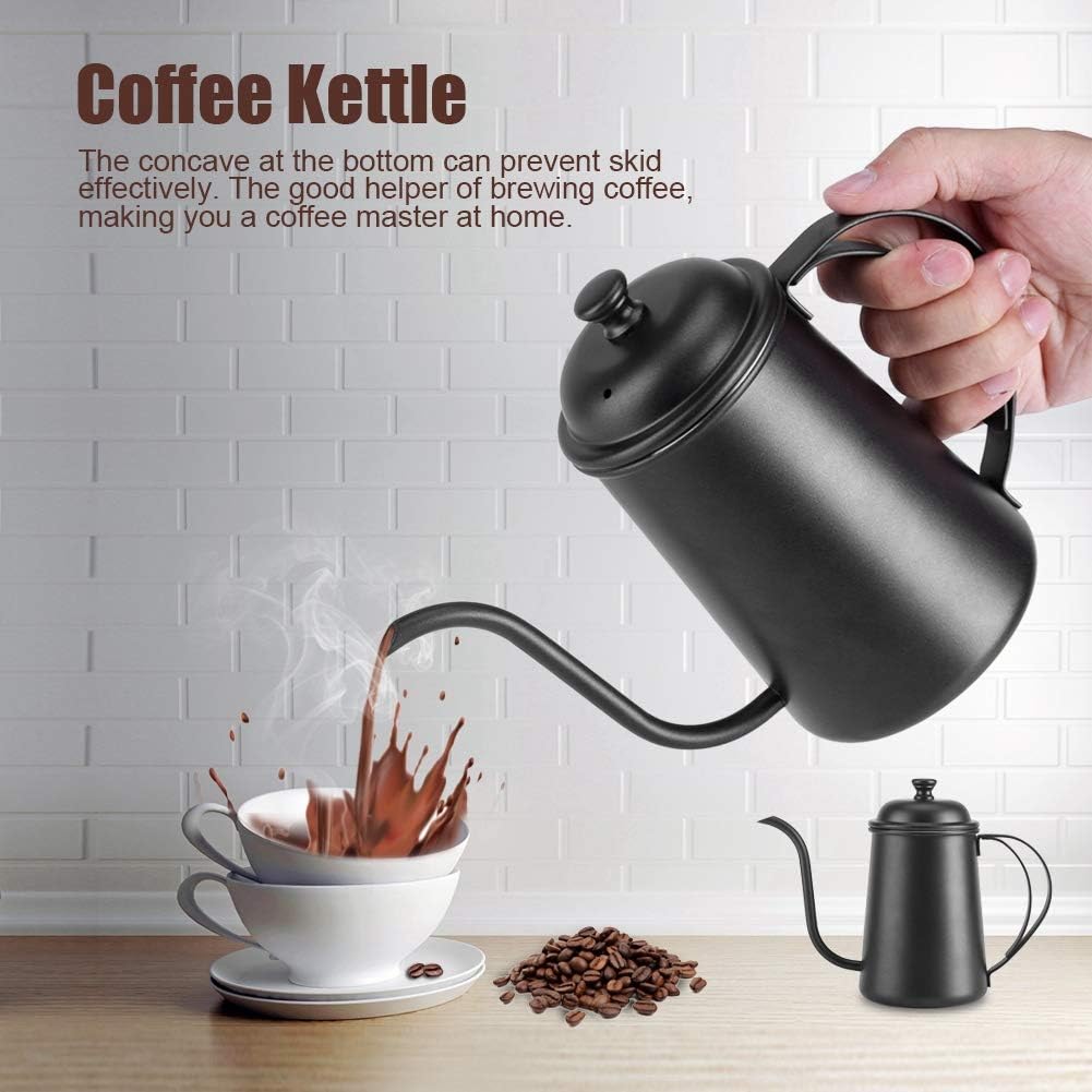Stainless Steel 650ML Gooseneck Durable Elegant Coffee Kettle
