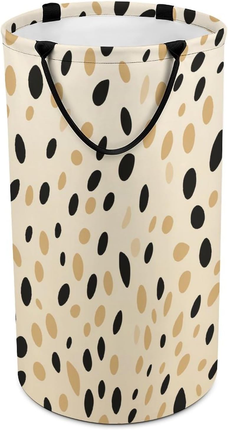 Leopard Print Laundry Basket 87L Extra Large Foldable with Handle