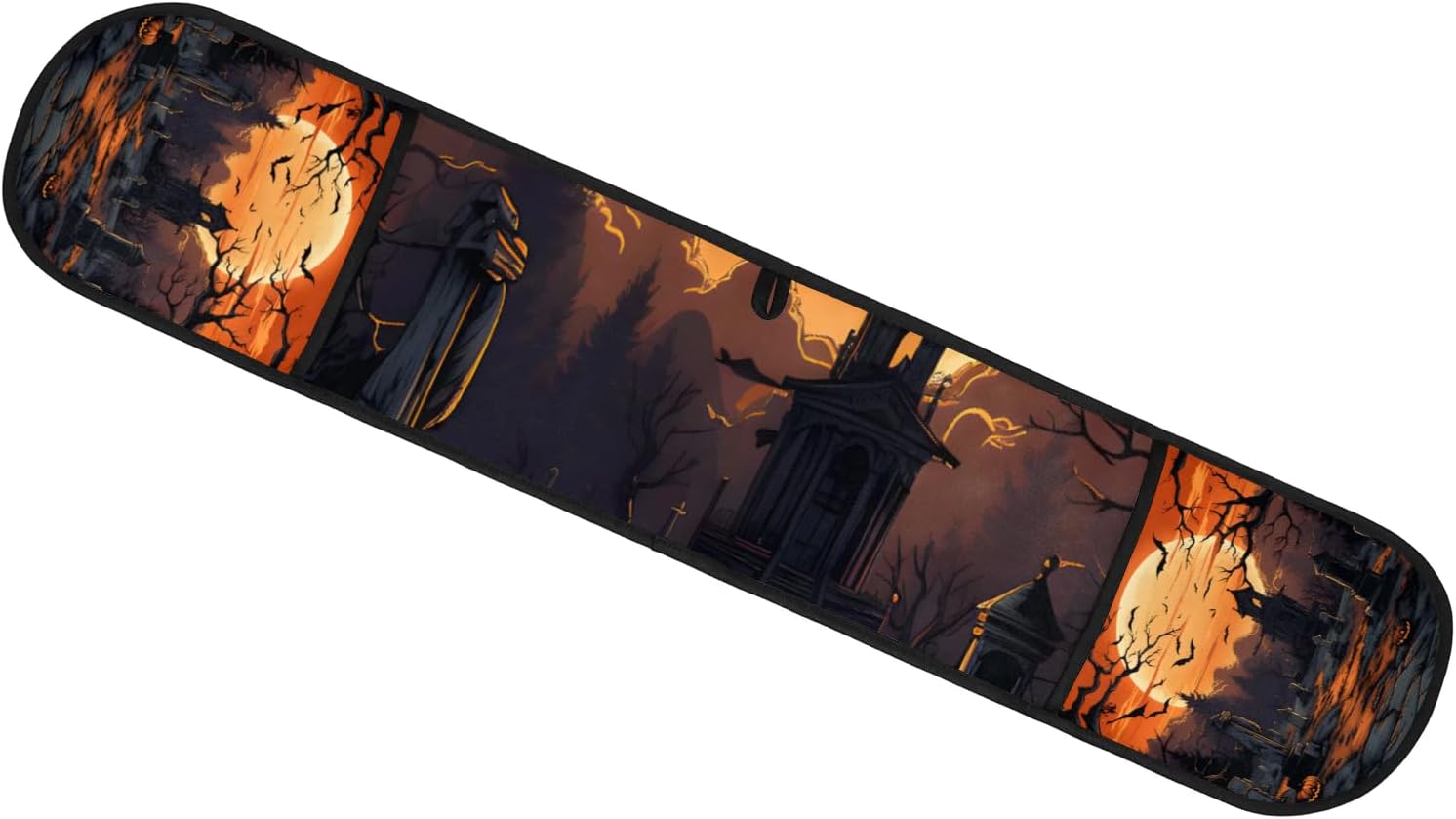 Happy Halloween Bat Oven Mitts Heat Resistant Non-Slip Double Oven Mitts