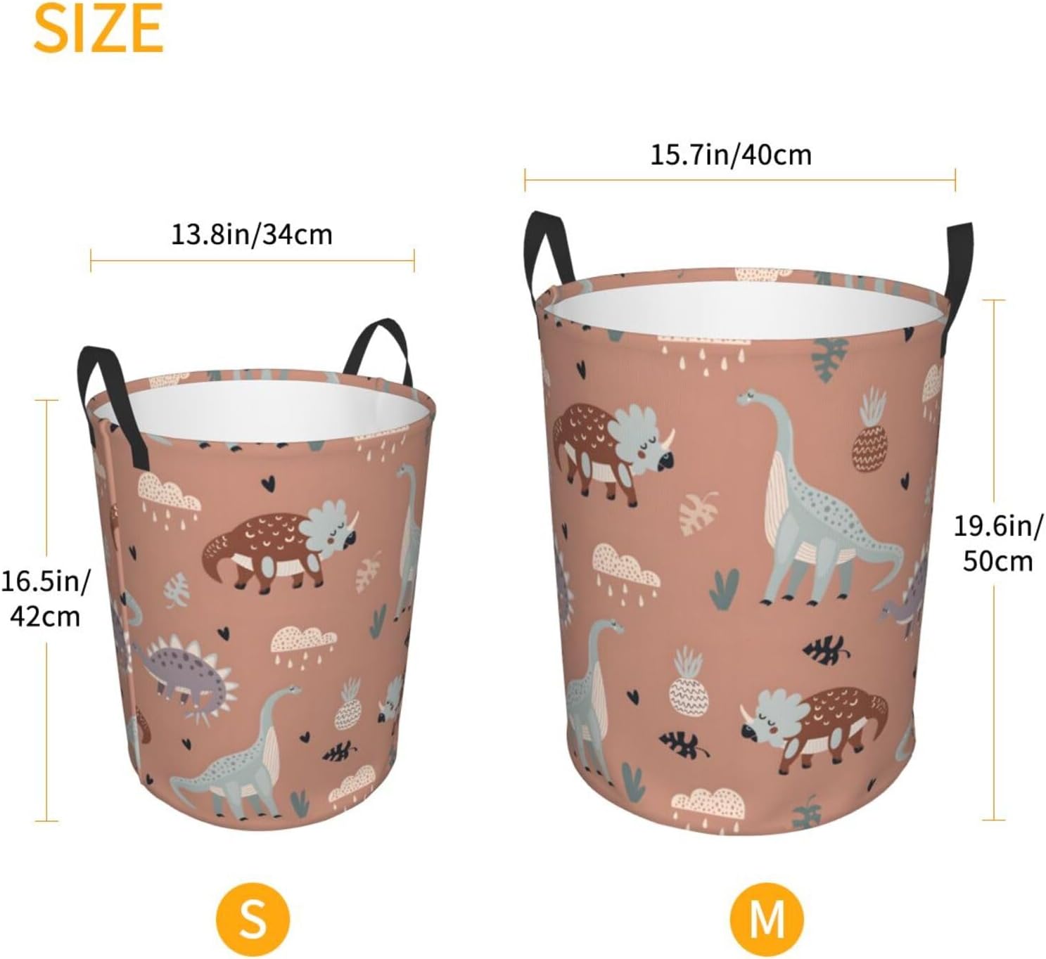 Cute Collapsible Dinosaur Laundry Hamper M