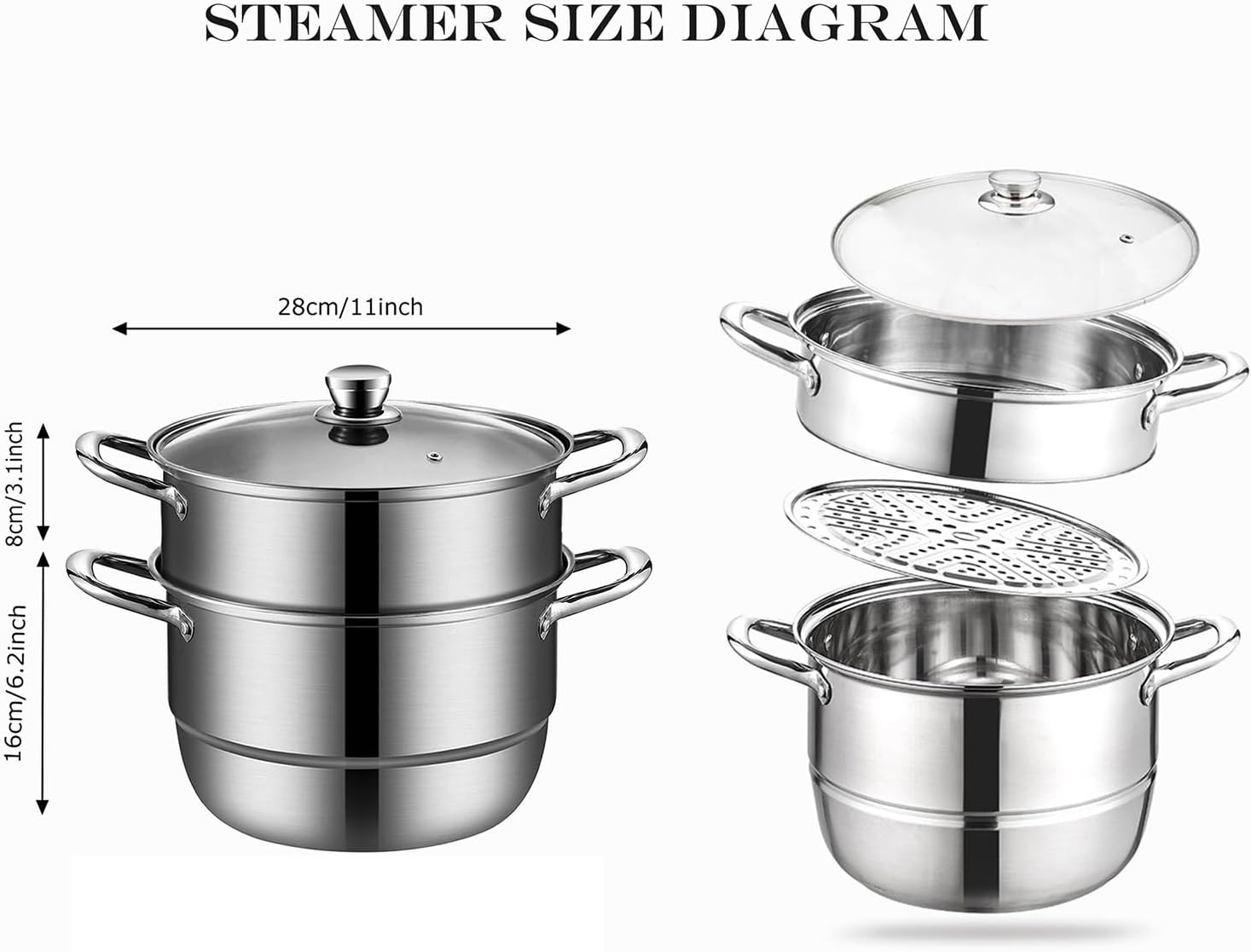 2-in-1 Cooking Pot for Stew Steam