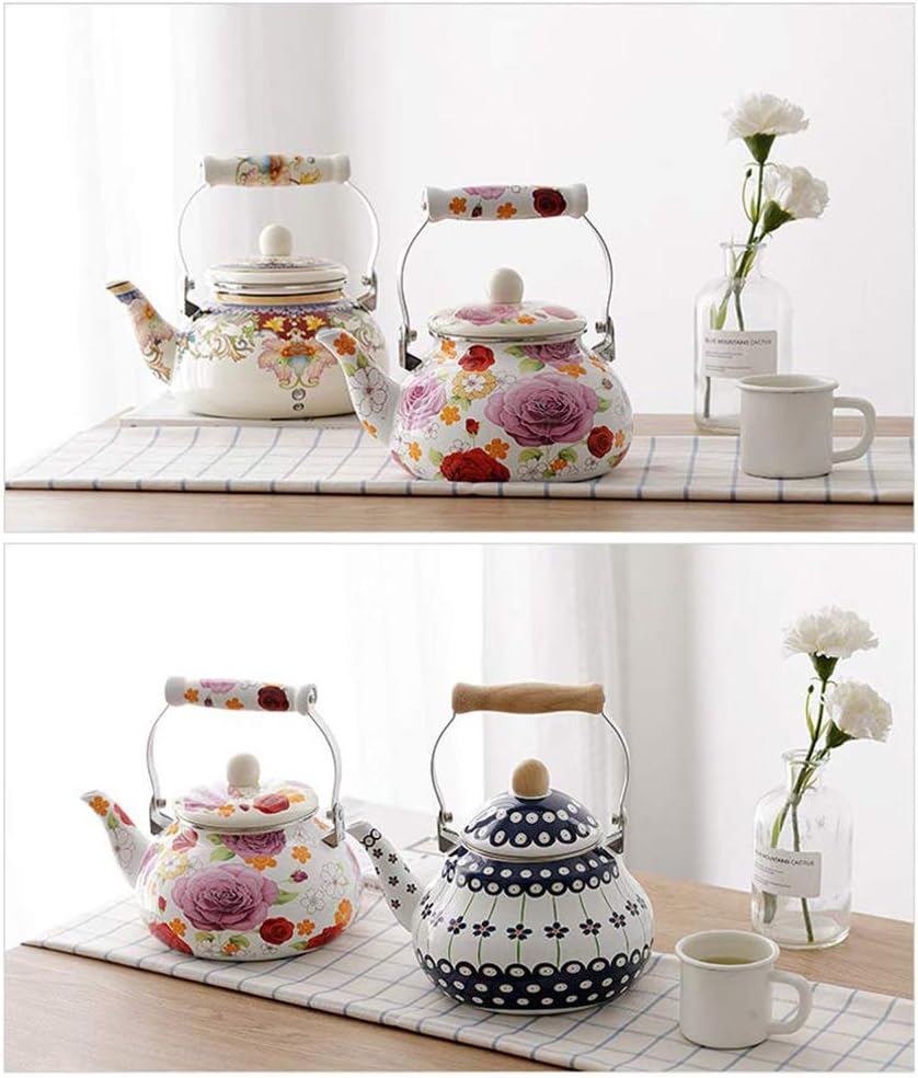 Your Home OLYTARU Enamel Teapot Floral