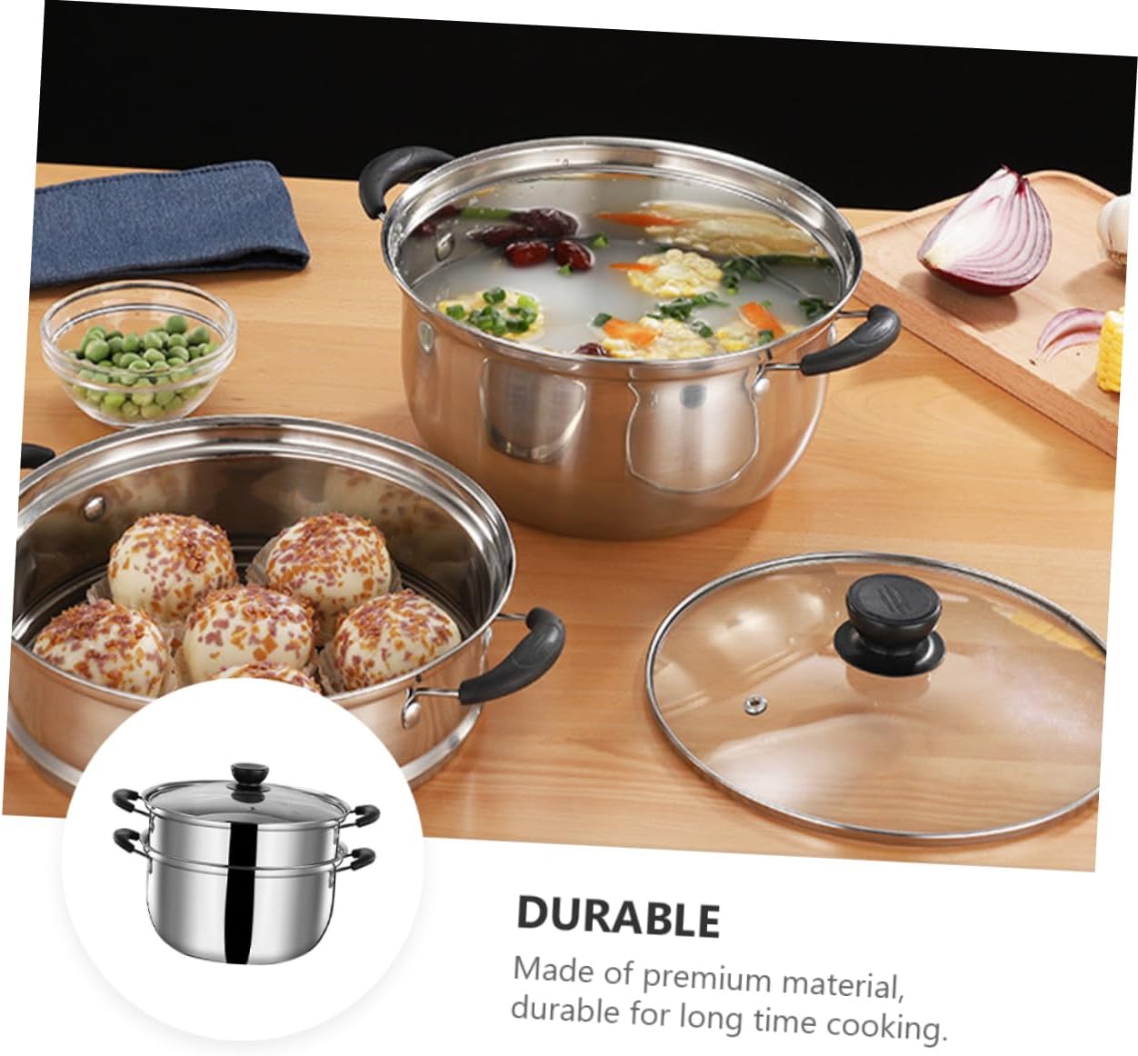 Stainless Steel Steam Pot for Home Kitchen