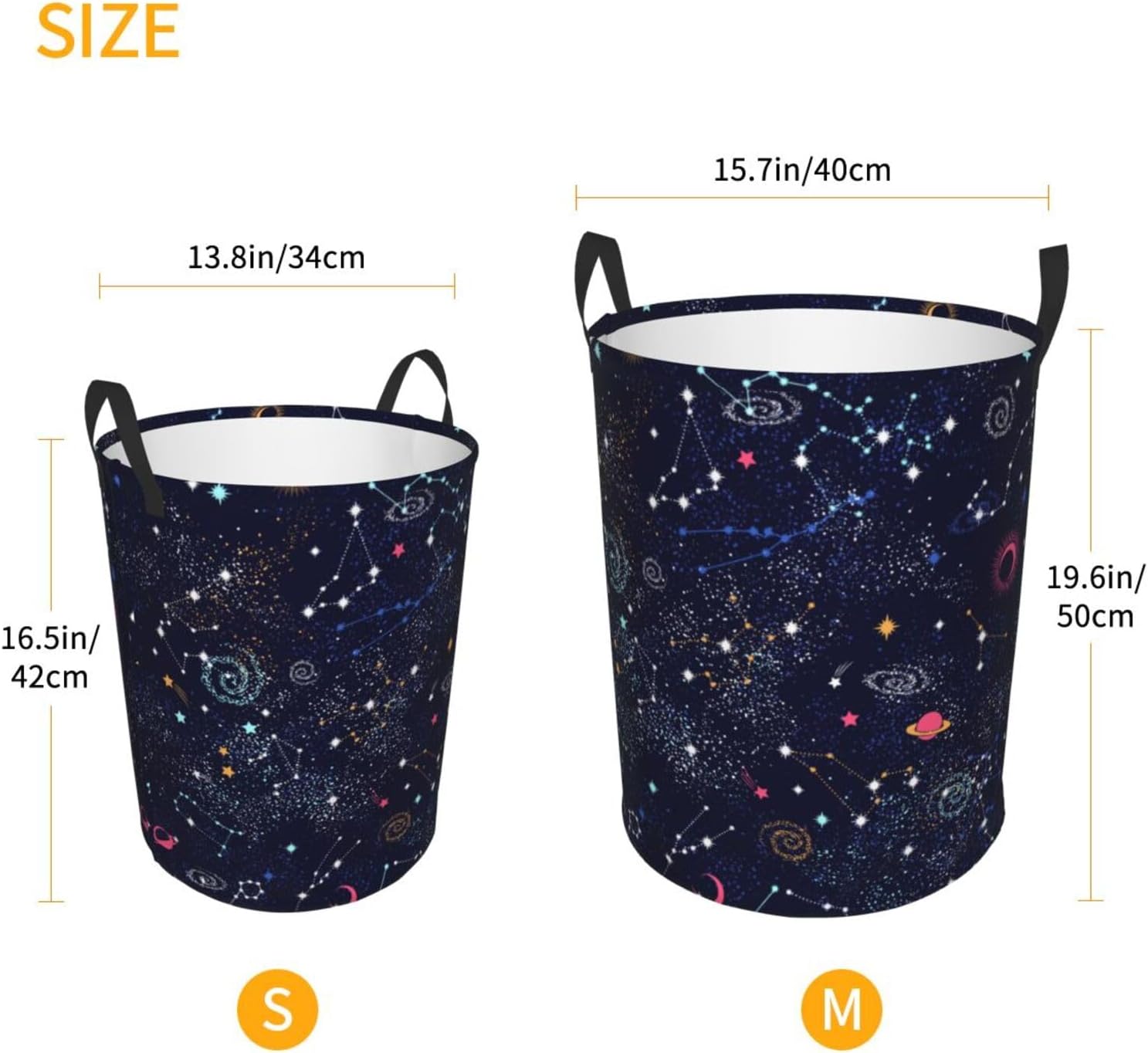 Sturdy Waterproof Laundry Basket for Bathroom Kitchen Dorm Storage
