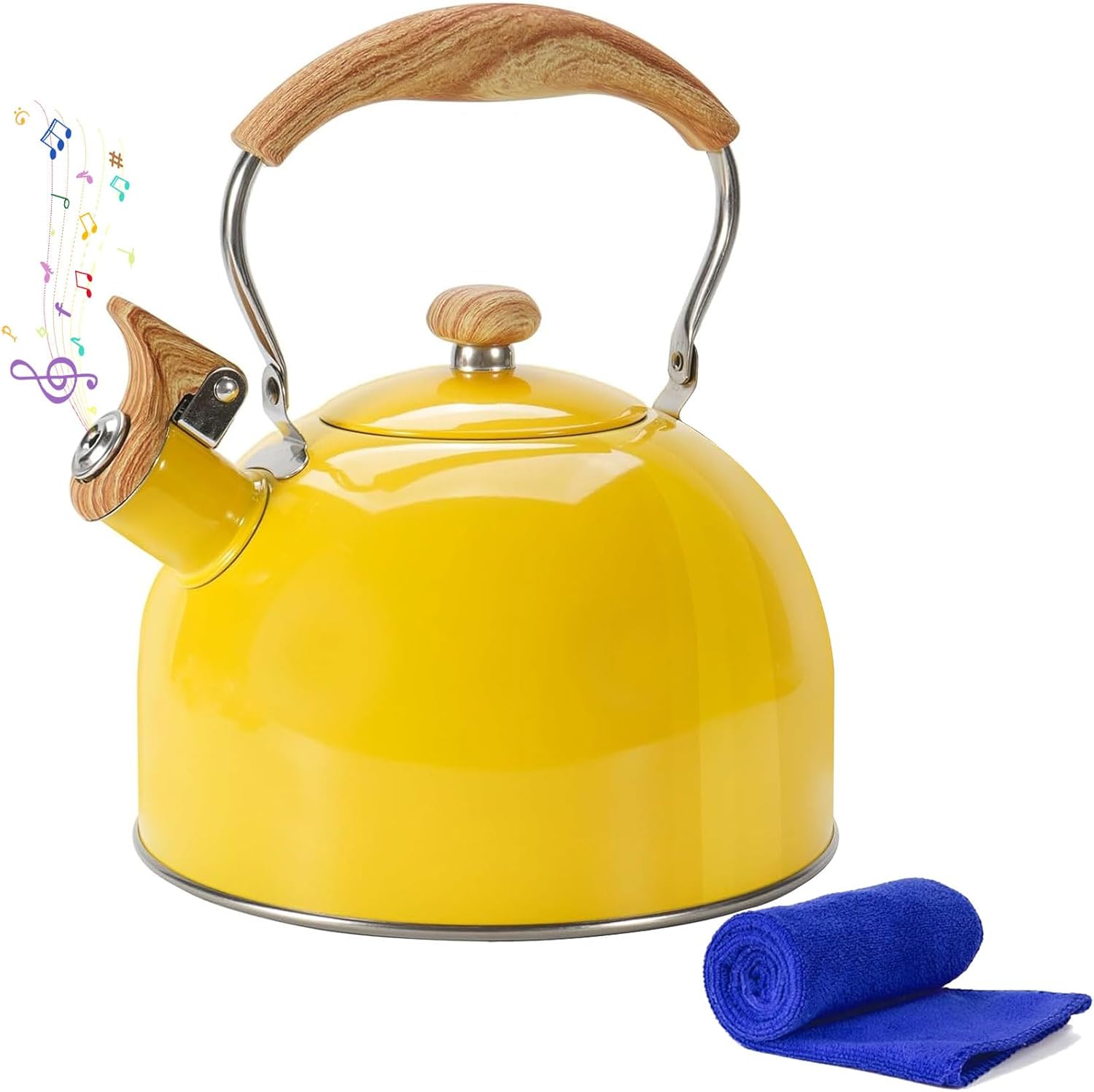 Foedo Whistling Tea kettle 26 Quart Effortlessly Heating Safe Durable