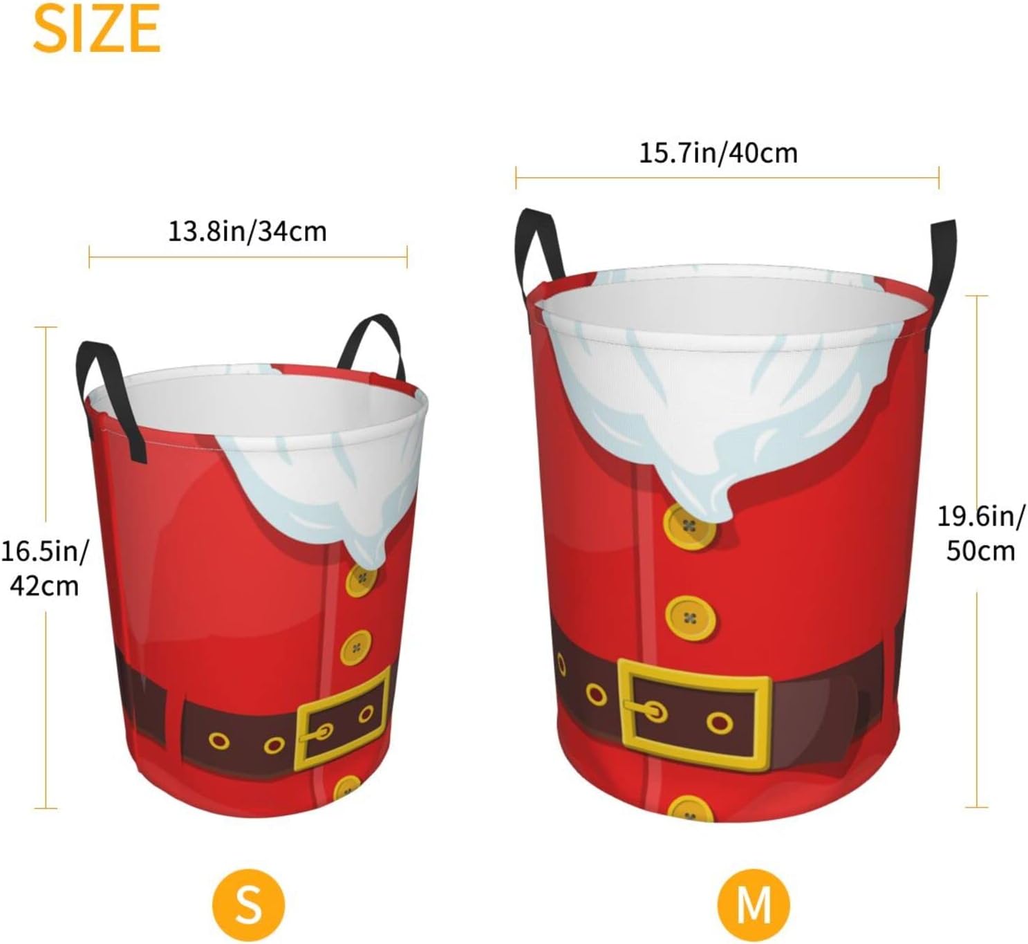 Collapsible Christmas Laundry Hamper with Handle Easy Storage Solution for Bedroom