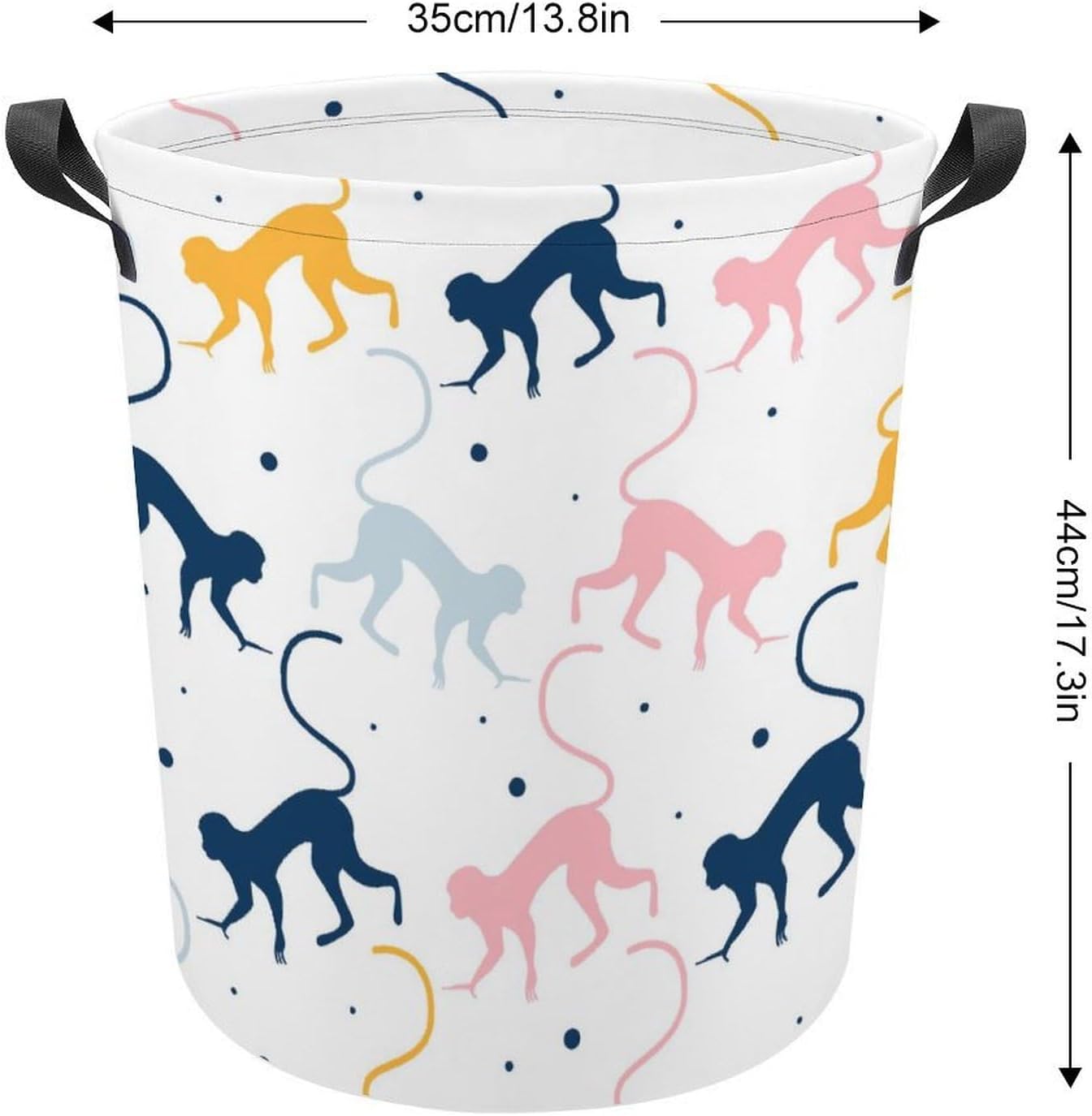 MEIKKOMonkey Pattern Storage Basket - Durable Waterproof Organizer for Home Travel