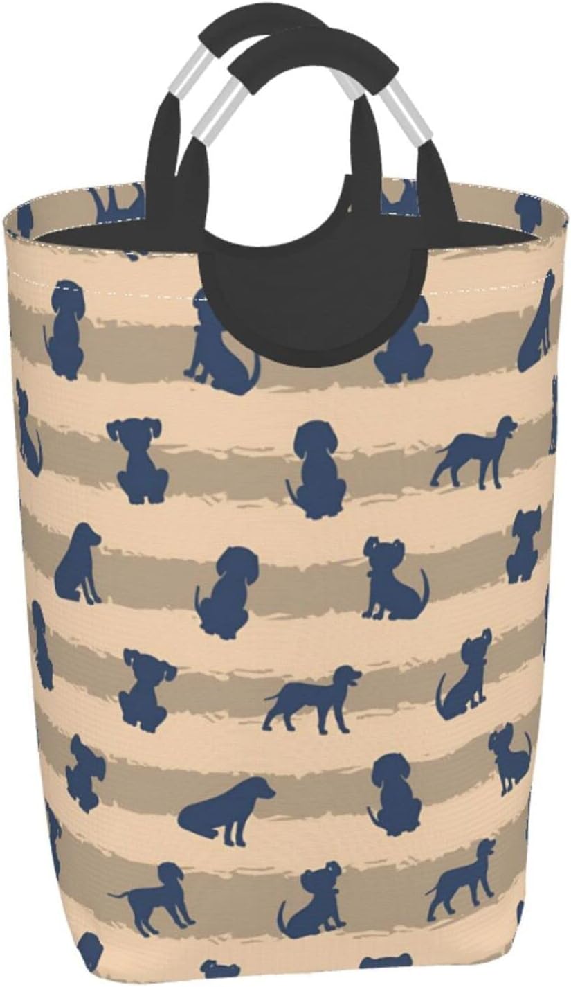 Dog Foldable Laundry Hamper with Handles and Large Capacity