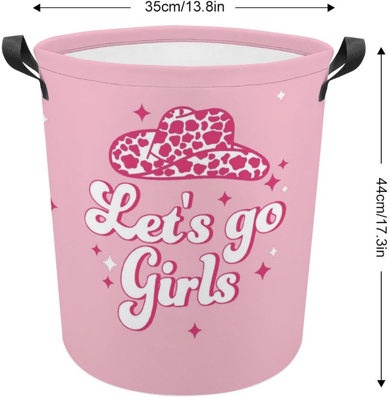 Perfect Size for Kids Pink West Cowgril Laundry Hamper
