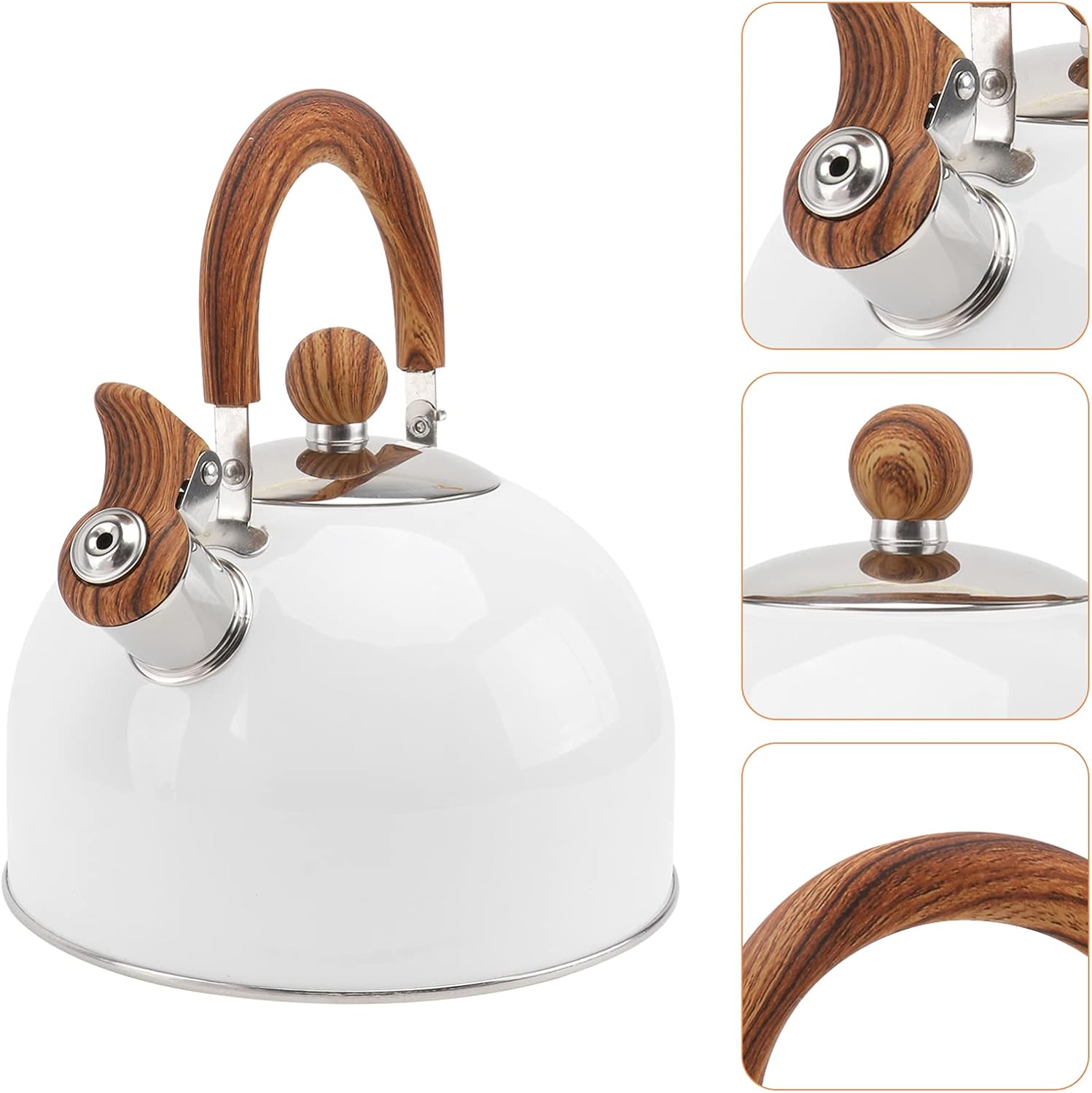 Ergonomic Whistling Tea Kettle with Handle for Easy Use