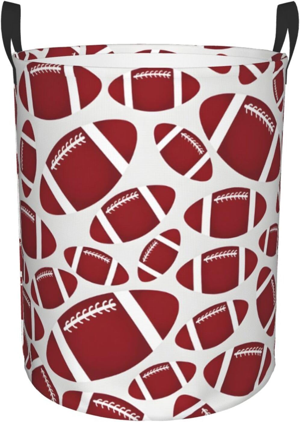 Football Folding Laundry Basket with Handles for Efficient Storage