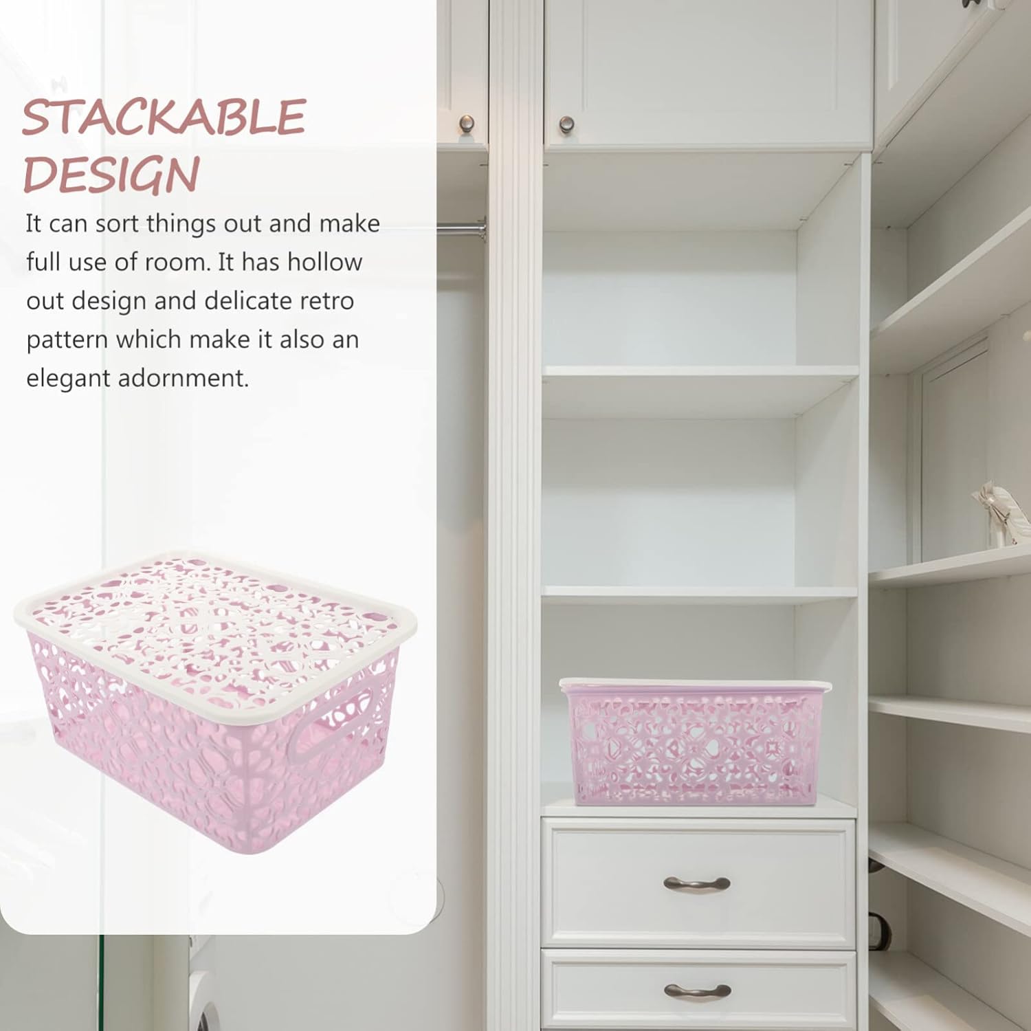 MAGICLULU Plastic Storage Bin Cube