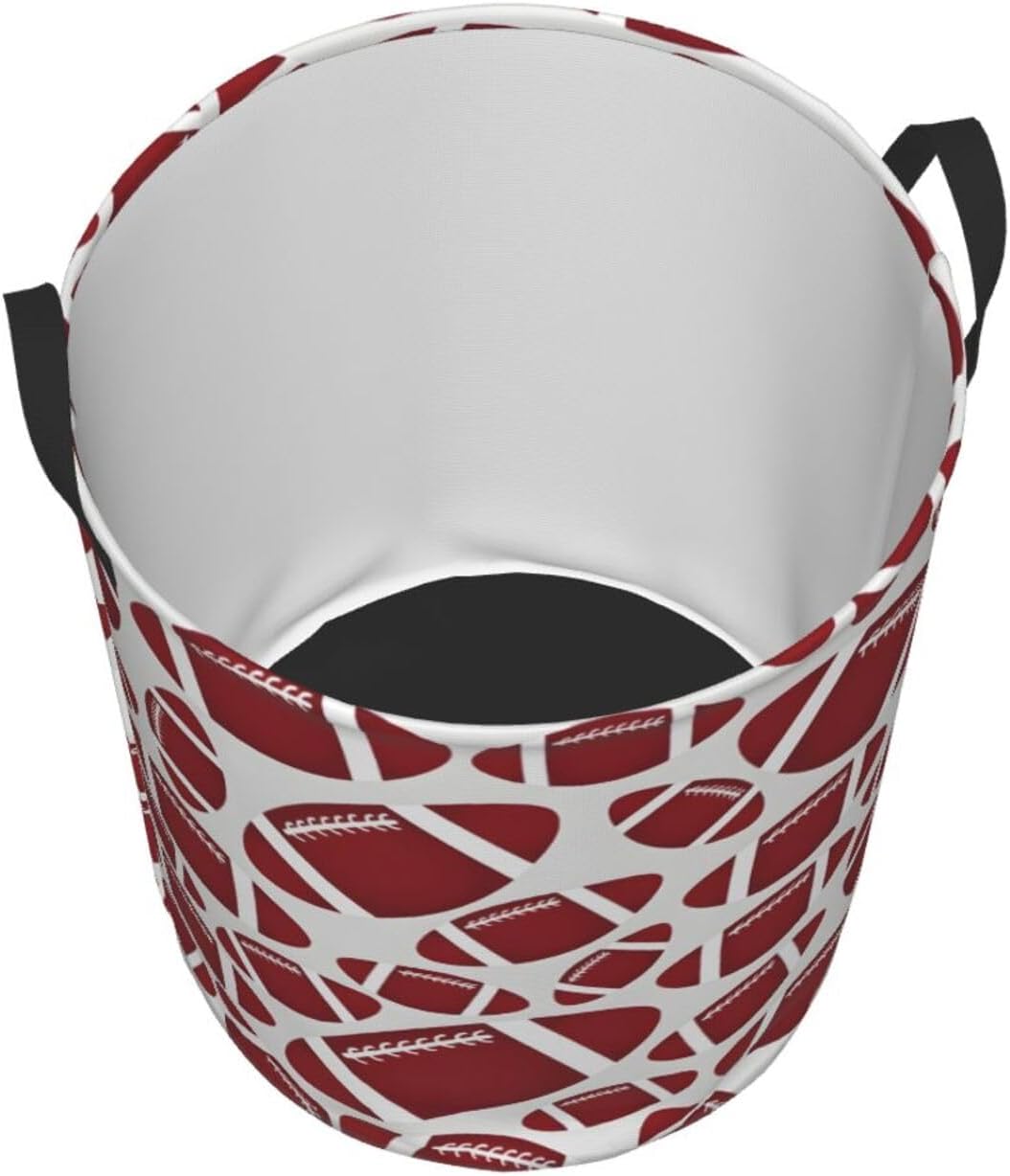 Football Folding Laundry Basket with Handles for Efficient Storage