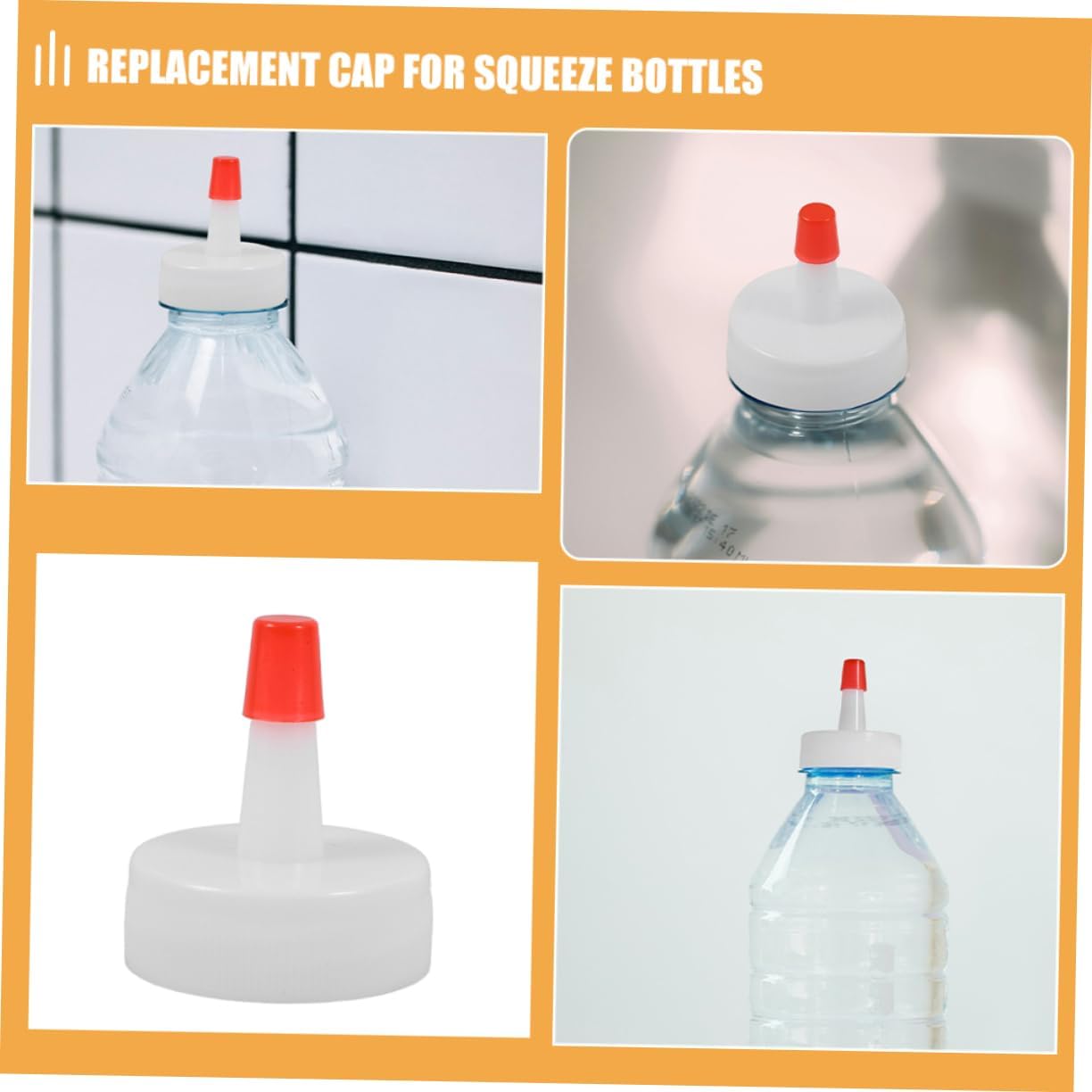 CIYODO Plastic Replacement Bottle Caps for Soda Squeeze Bottles