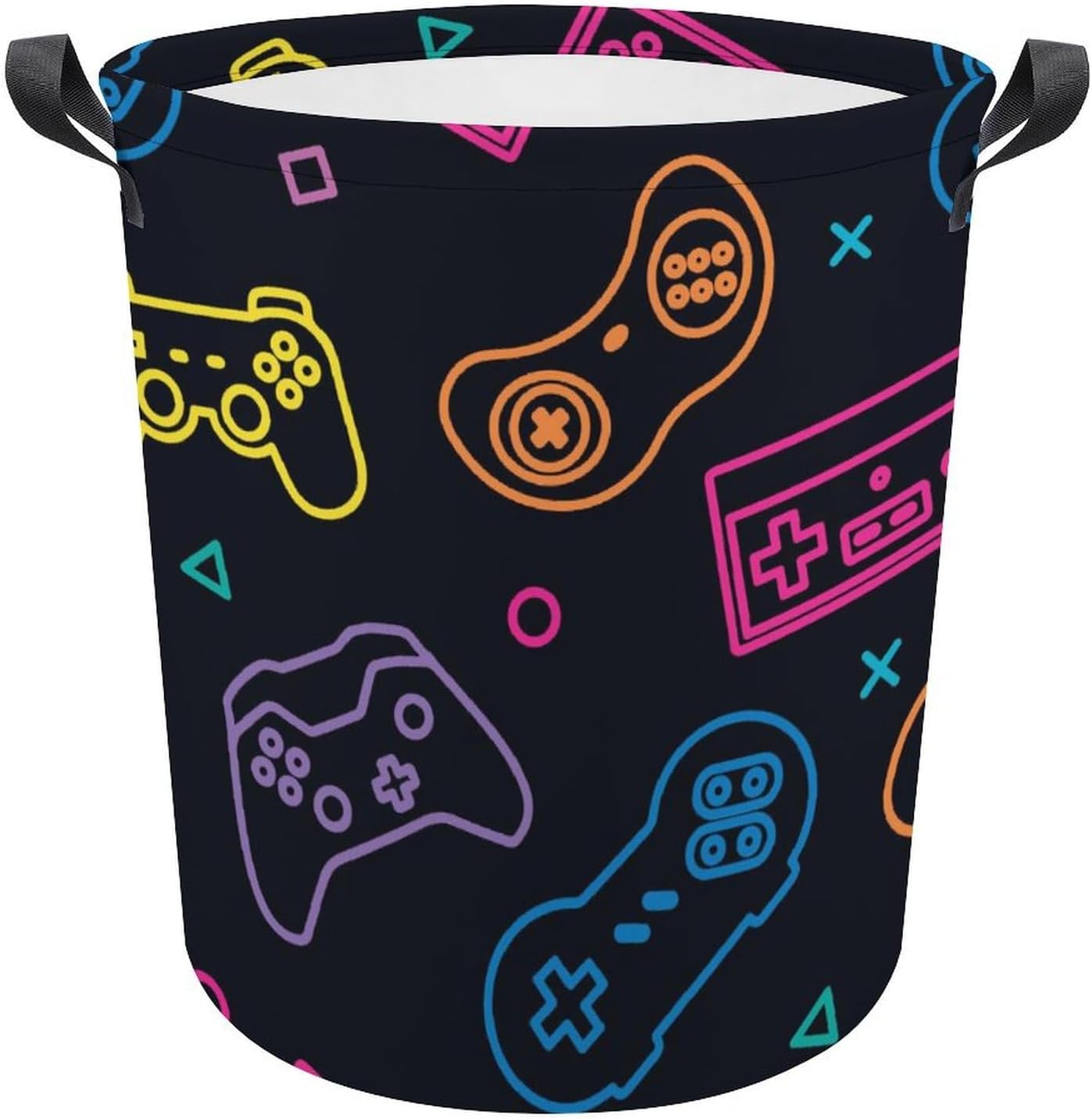 Neon Gamepad Laundry Hamper