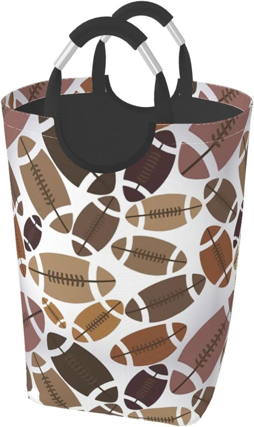 American Football Laundry Hamper with Handles and Foldable Design