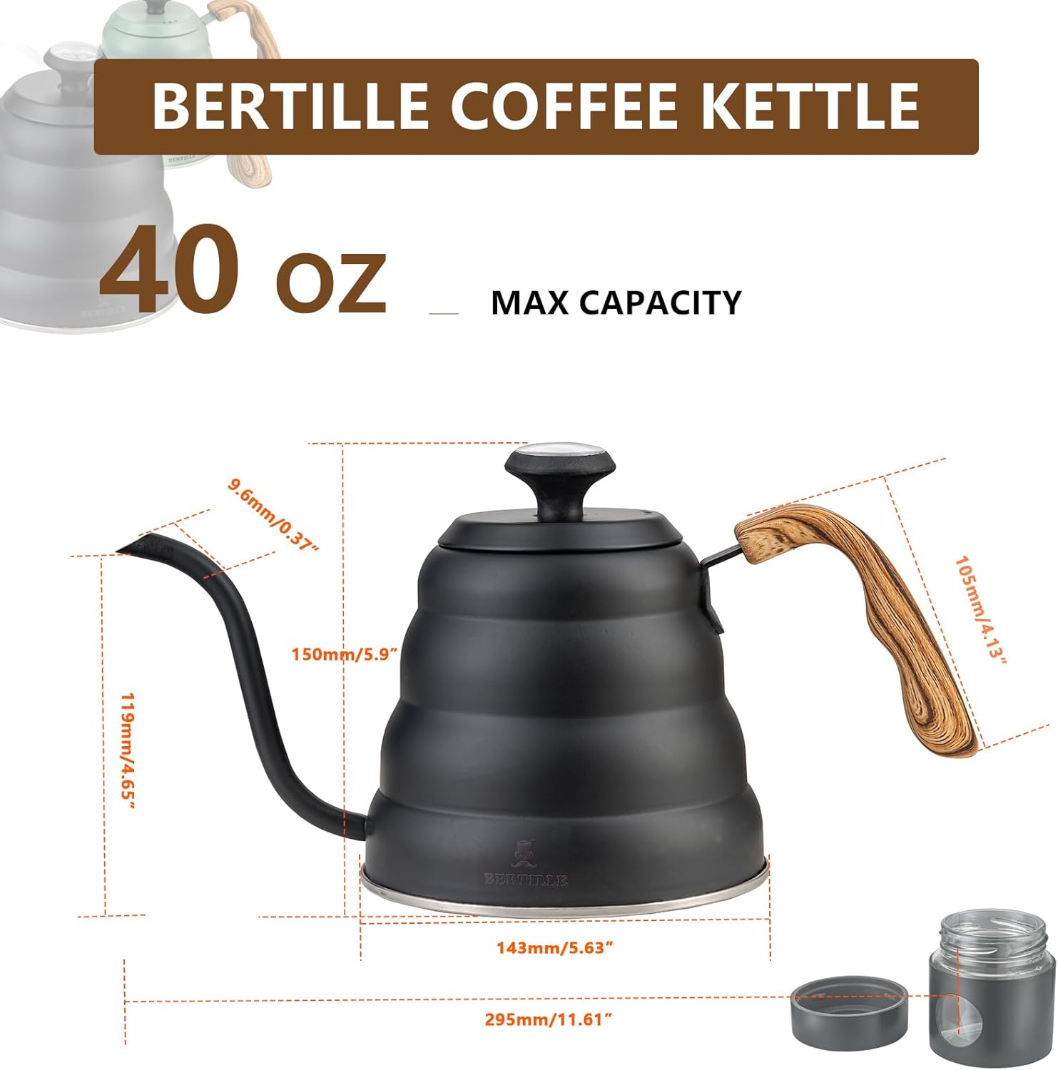 BERTILLE Coffee Kettle 40fl oz