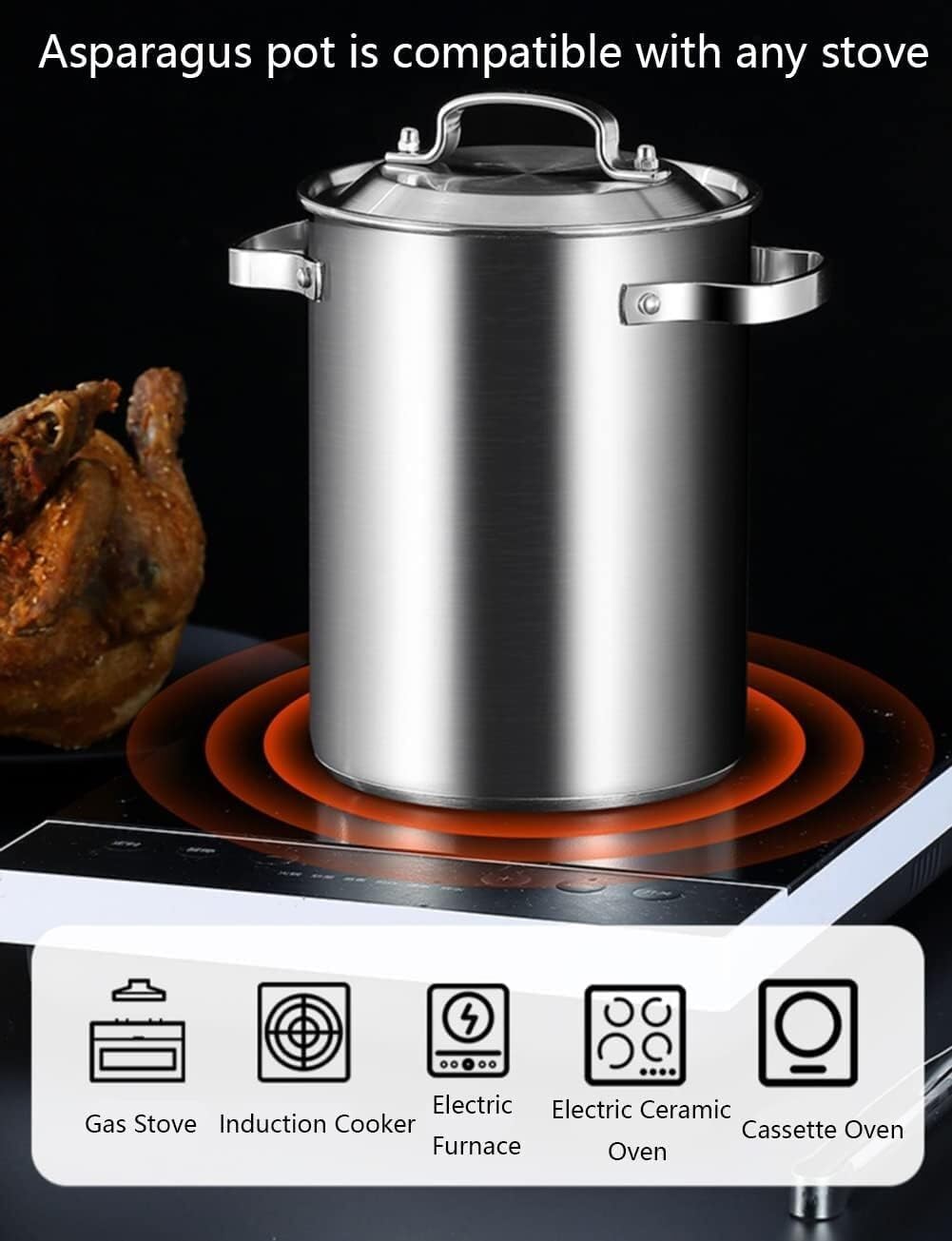 UNbit 4L Asparagus Steamer Pasta Pot with Lid