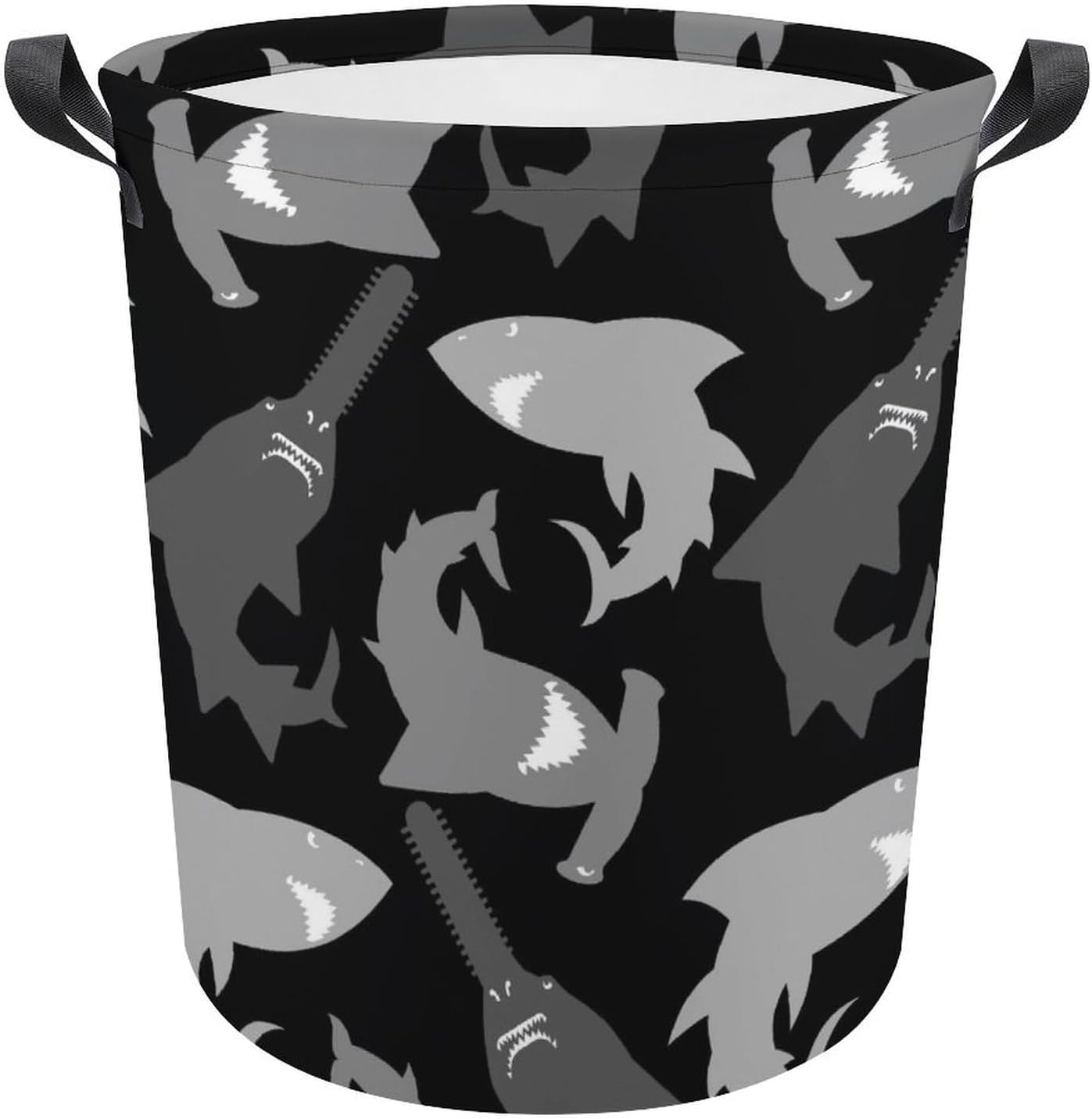 Shark-Design Waterproof Laundry Hamper with Easy Carry Handles