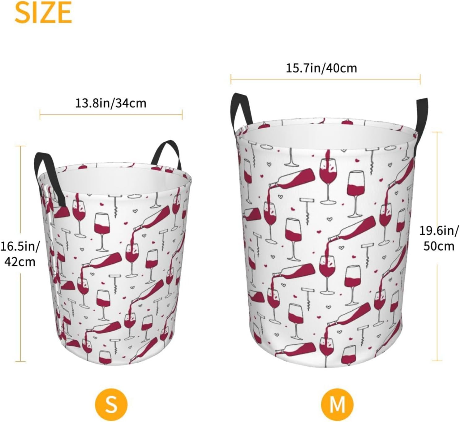 Sturdy White Foldable Laundry Hamper with Handles