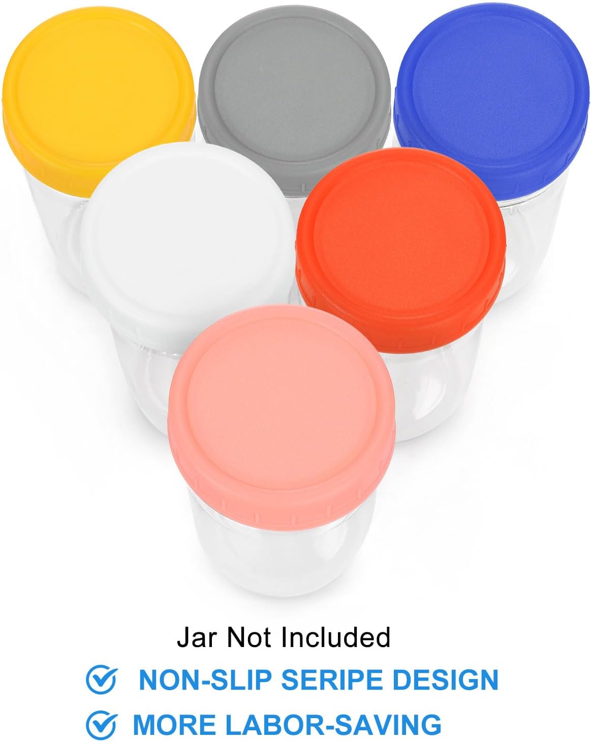 18 Pcs Mason Jar Lid Set with Silicone Rings
