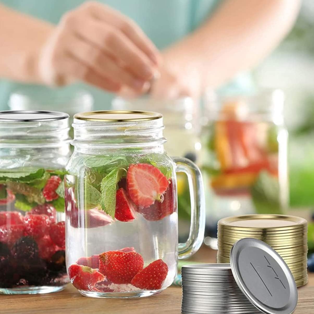 Sturdy Mason Jar Lids for Canning Home Use
