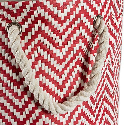 Durable Chevron Storage Bin for LaundryHamper Organization