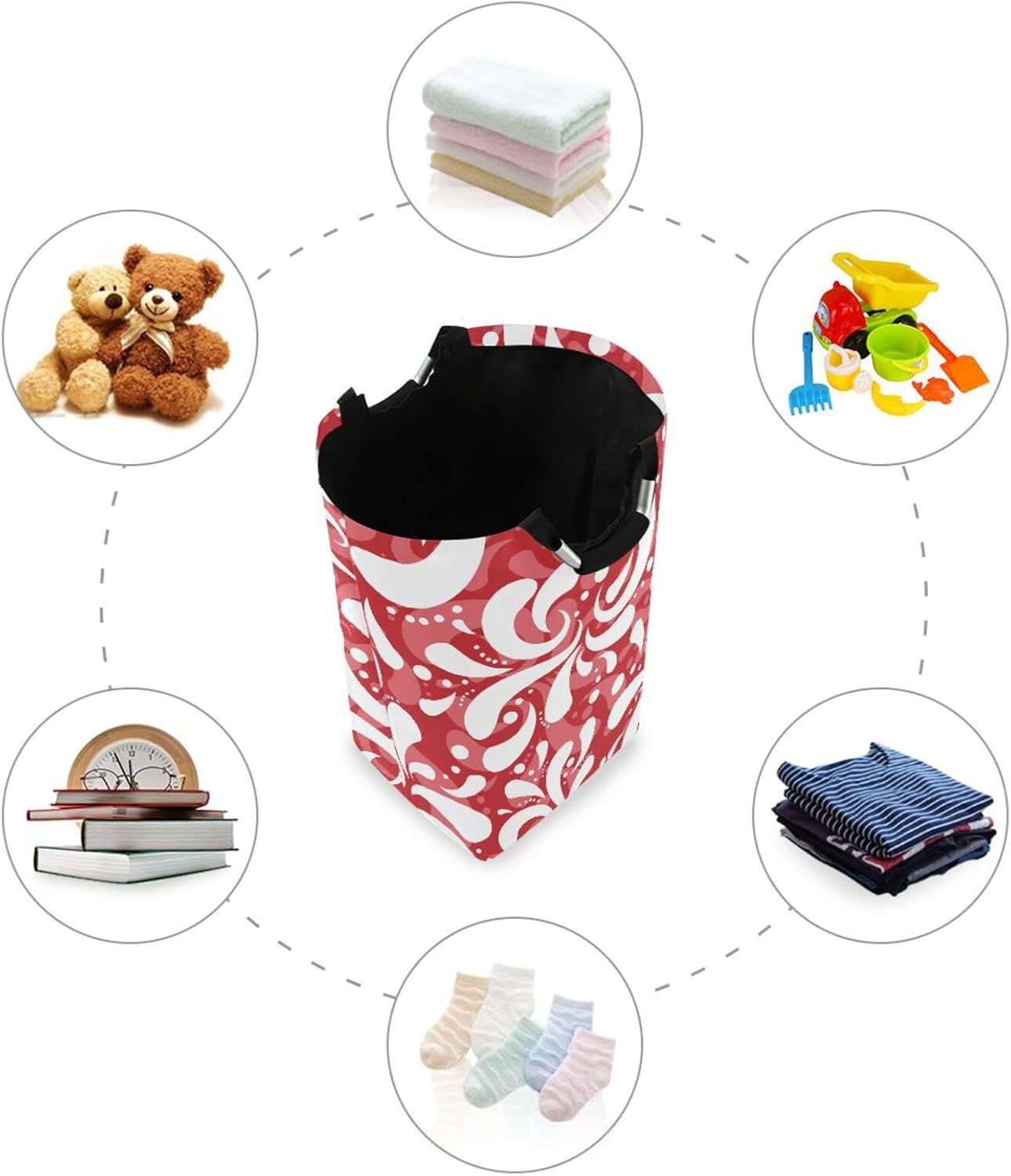 Retro Oriental FOLDABLE Laundry Hamper for Nursery Storage