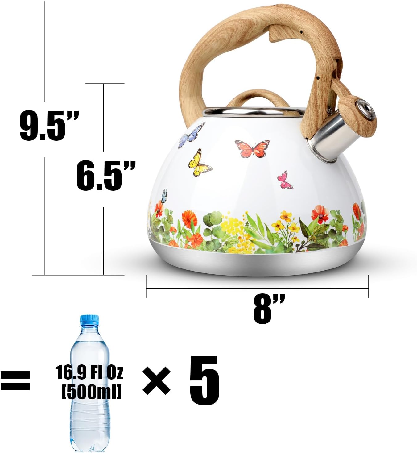 Toptier 27-Quart Tea Kettle with Whistle