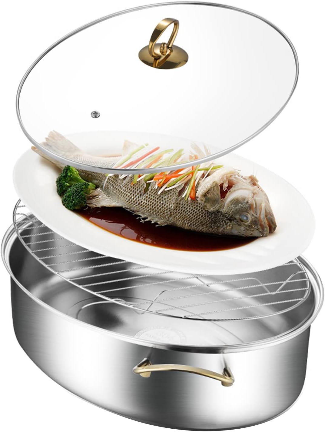 Stainless Steel Fish SteamerRoasting Pan