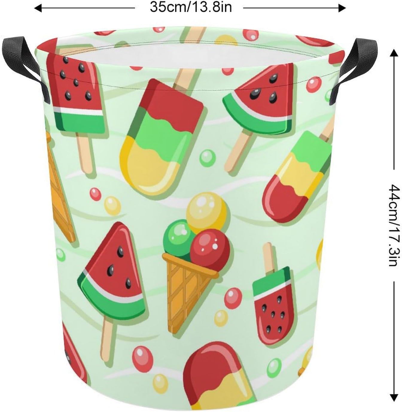 Fresh Fruit Ice Cream Waterproof Laundry Hamper