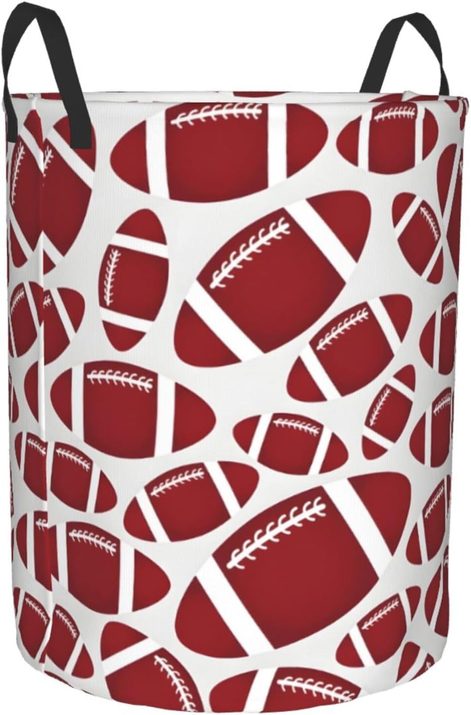Football Folding Laundry Basket with Handles for Efficient Storage