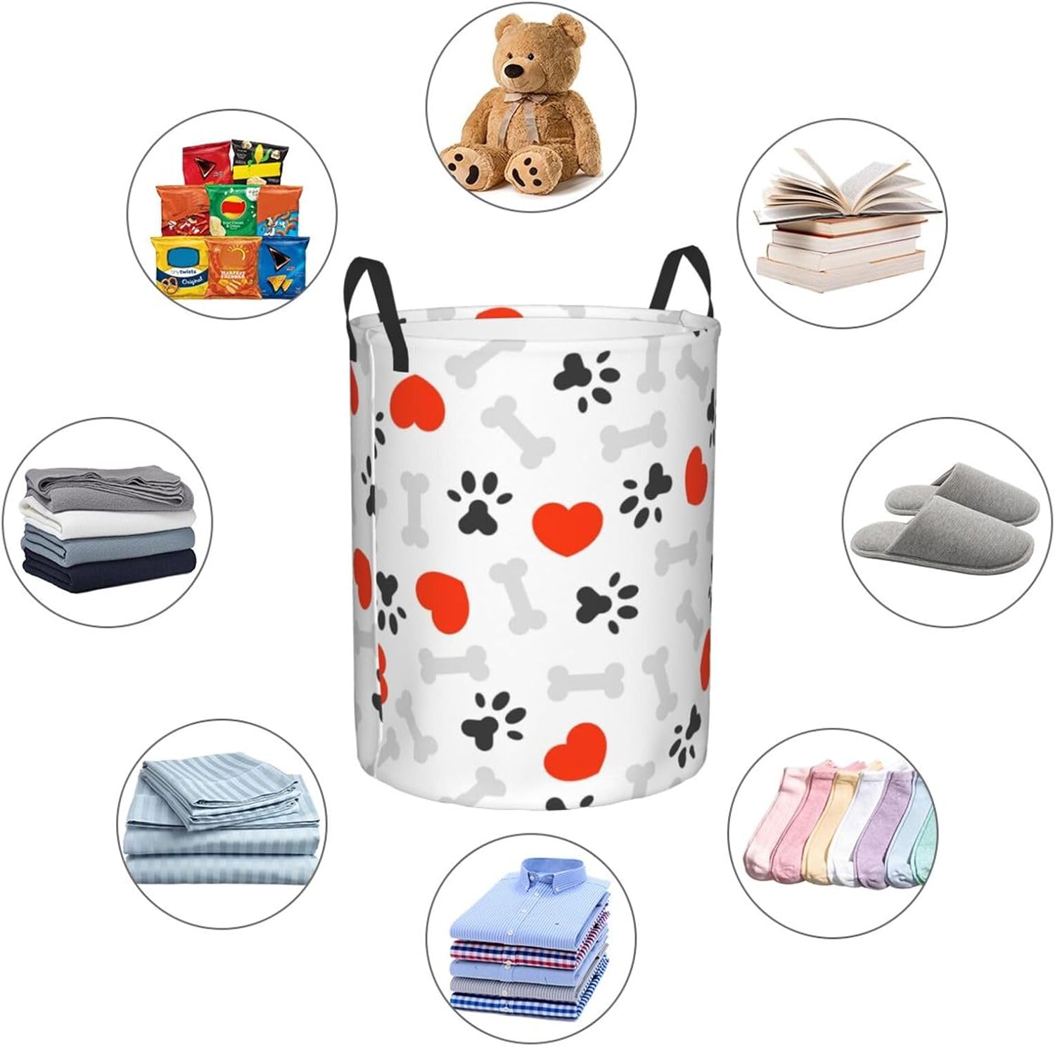 Collapsible Laundry Basket with Handles