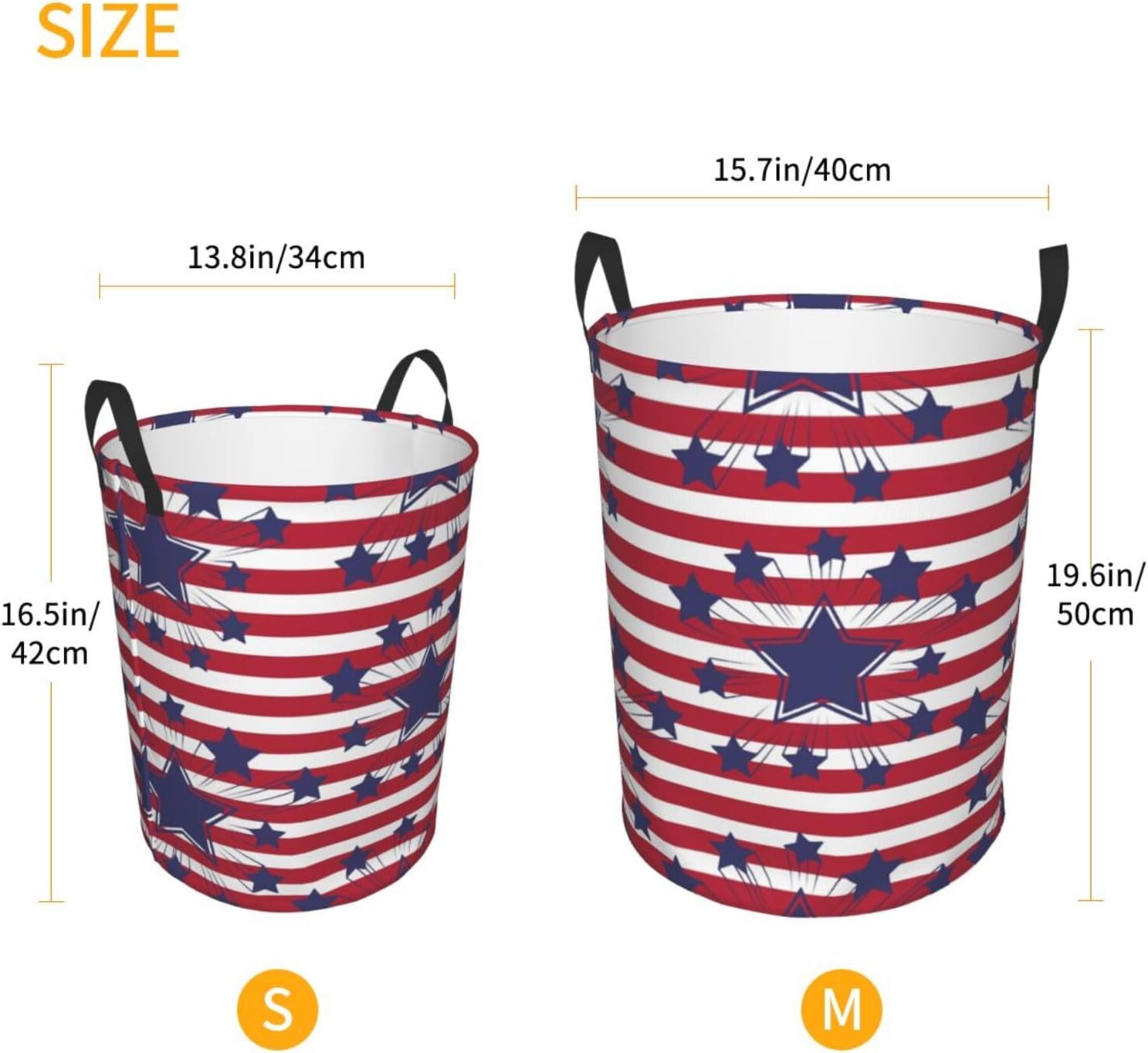 Red Collapsible Laundry Basket with Handles