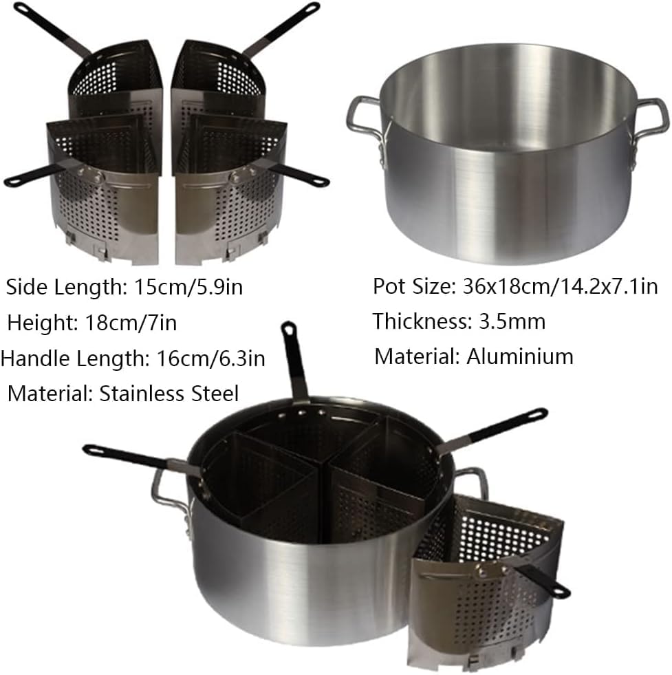 20 Qt Aluminum Pasta CookerLeaders LEIXIUSM Premium pasta cooking tool