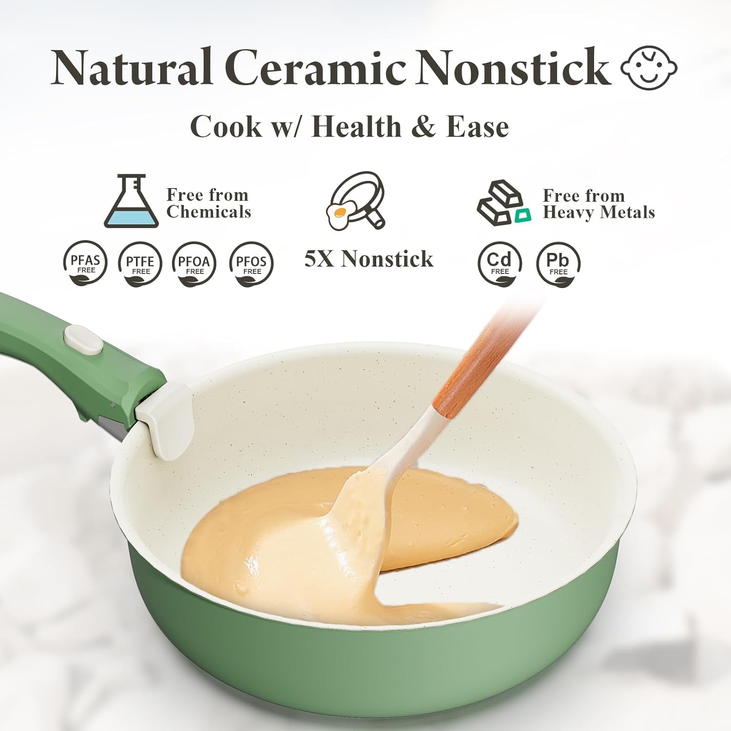 Stain-Resistant Nonstick Cookware Set for Home Kitchen