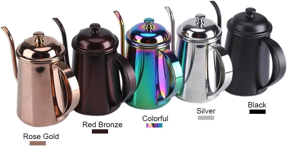 Stainless Steel 650ML Gooseneck Durable Elegant Coffee Kettle