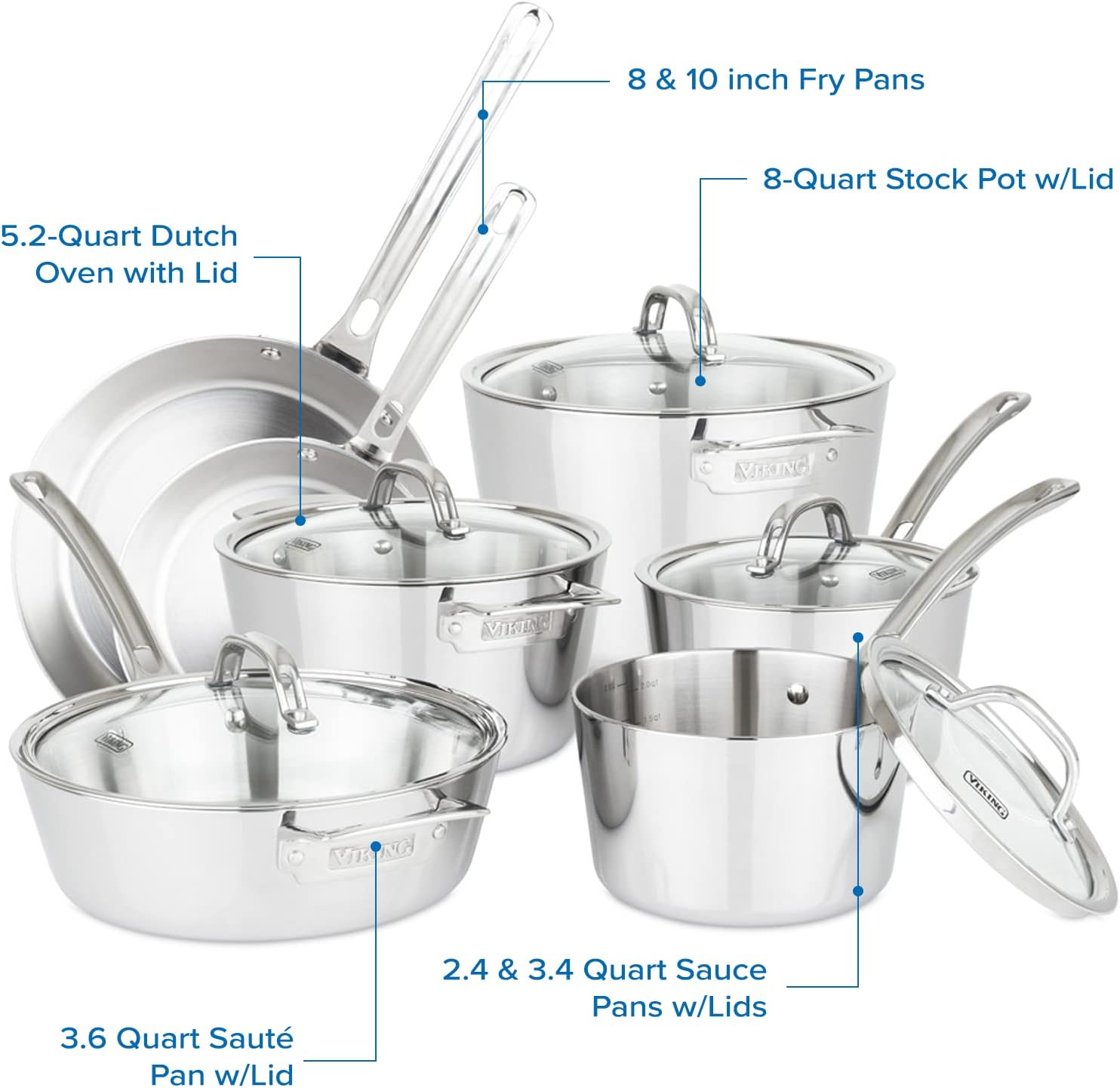 Viking 3-Ply Pots and Pans Set