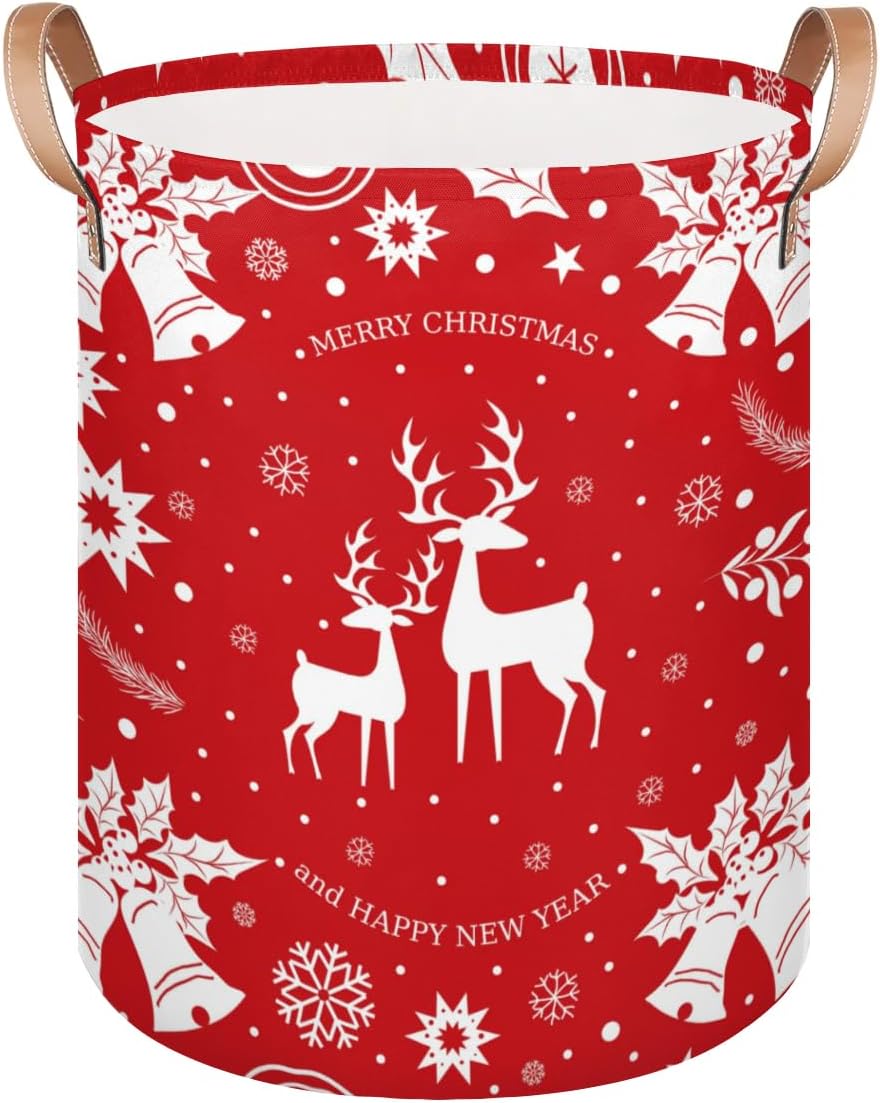 Heavy Duty Christmas Deer Collapsible Laundry Basket