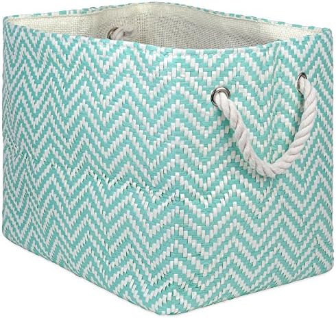 DII Chevron Woven Paper Storage Bin