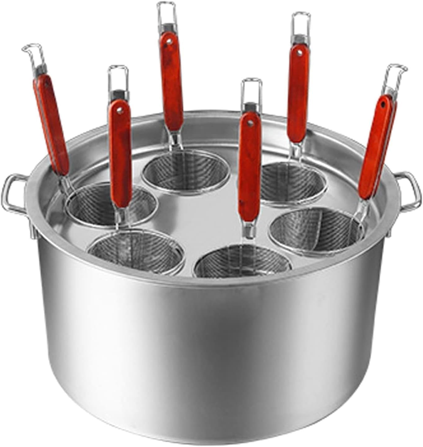 Stainless Steel Insert Set Pasta Cooker with Strainer for Noodles and Dumplings