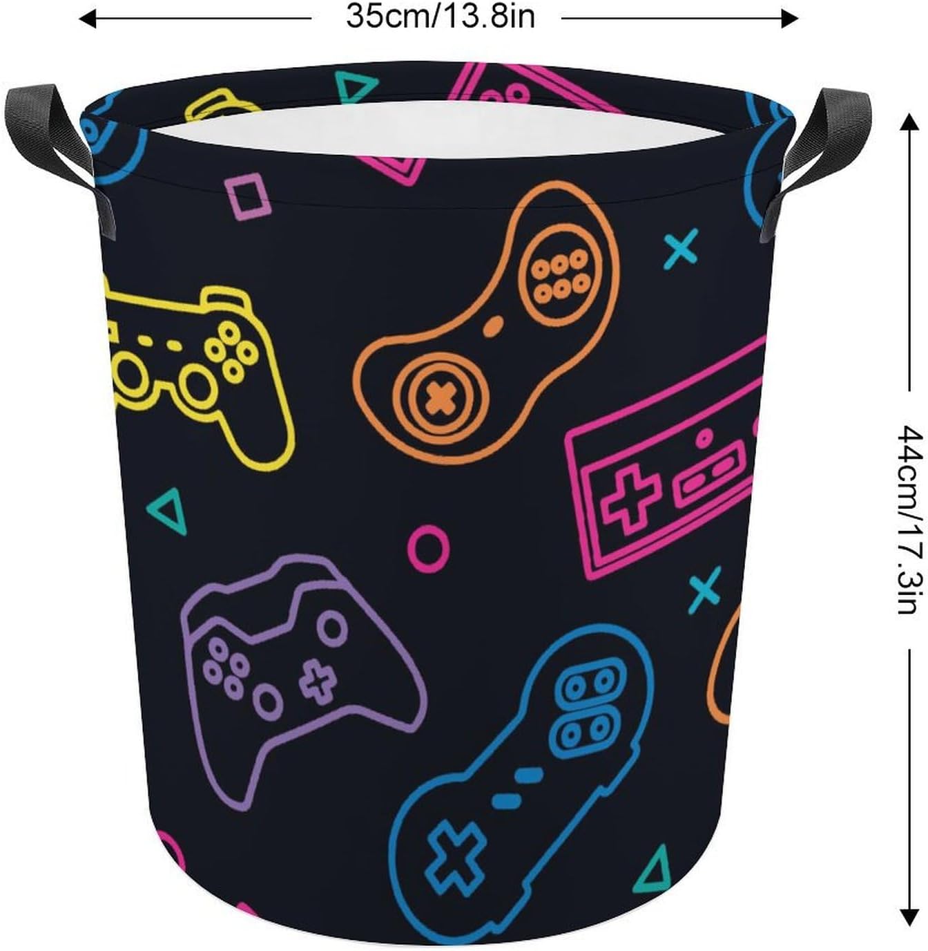 Neon Gamepad Laundry Hamper