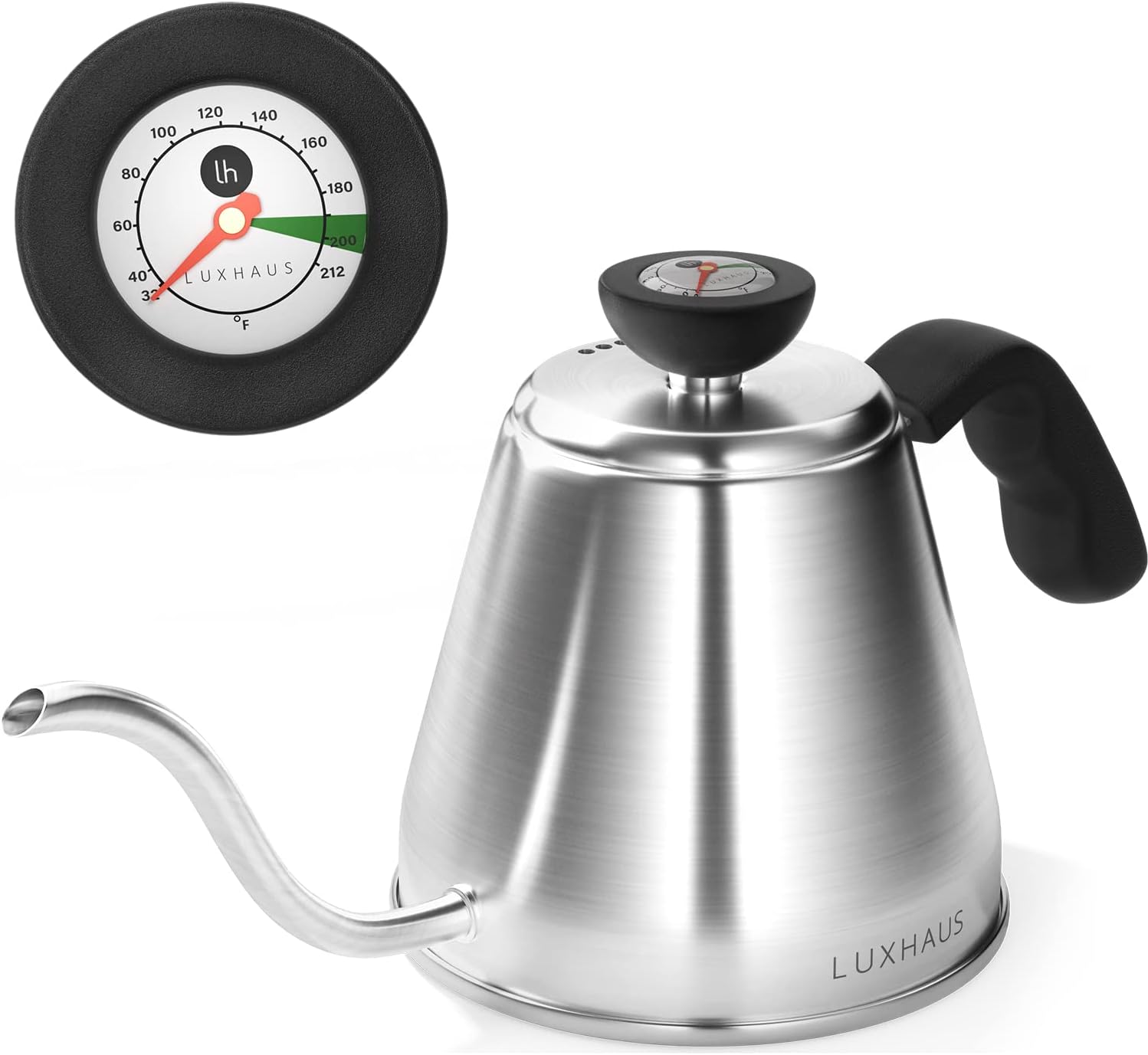 LuxHaus Gooseneck Coffee Kettle - 40oz for Home Commercial Use