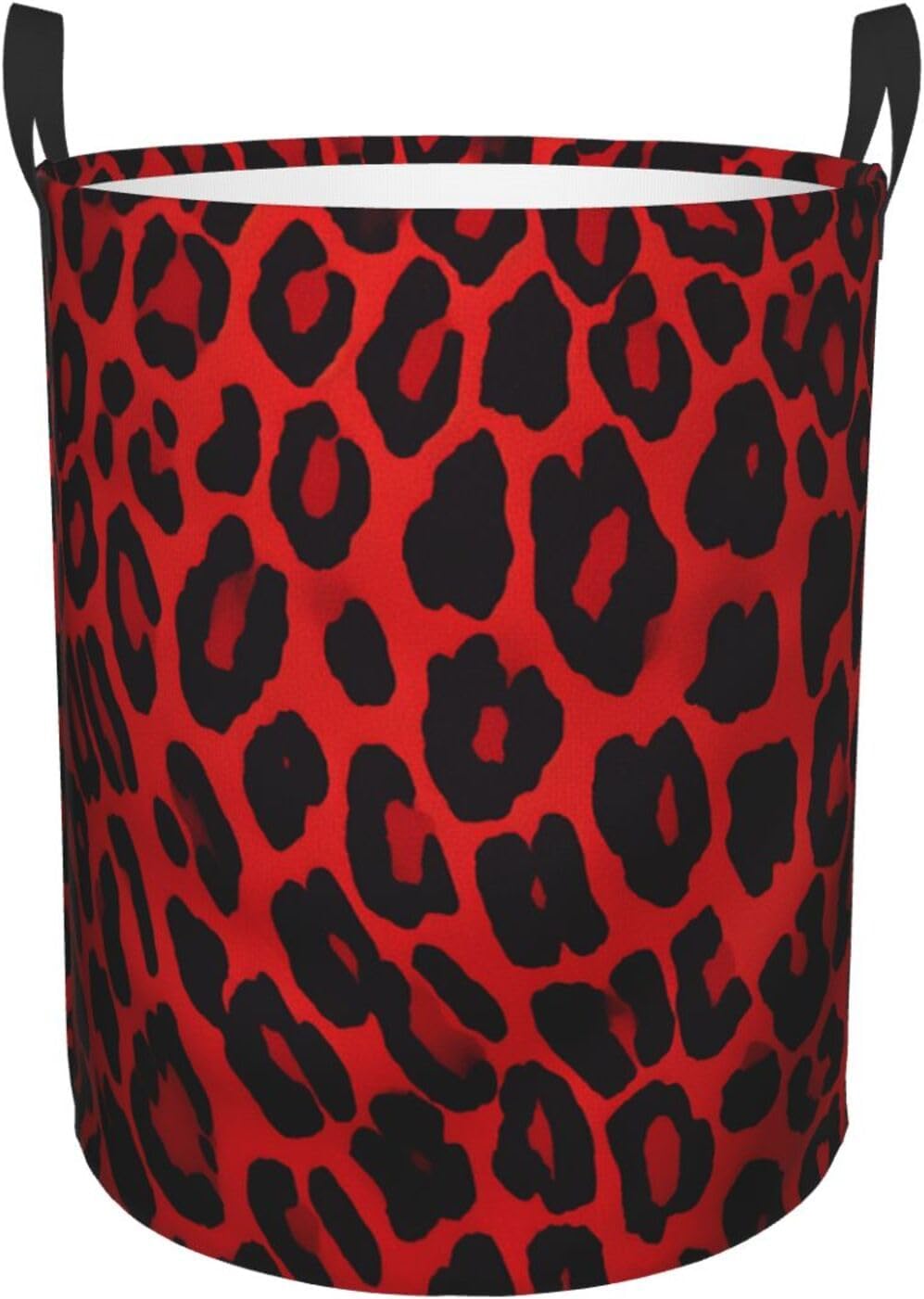 VducK Red Leopard Large Laundry Basket