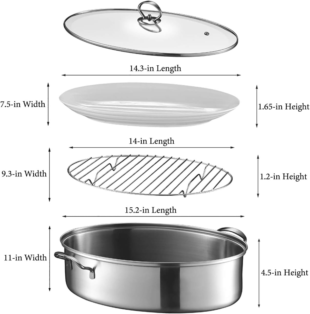 Eglaf 8Qt Stainless Steel Fish Steamer