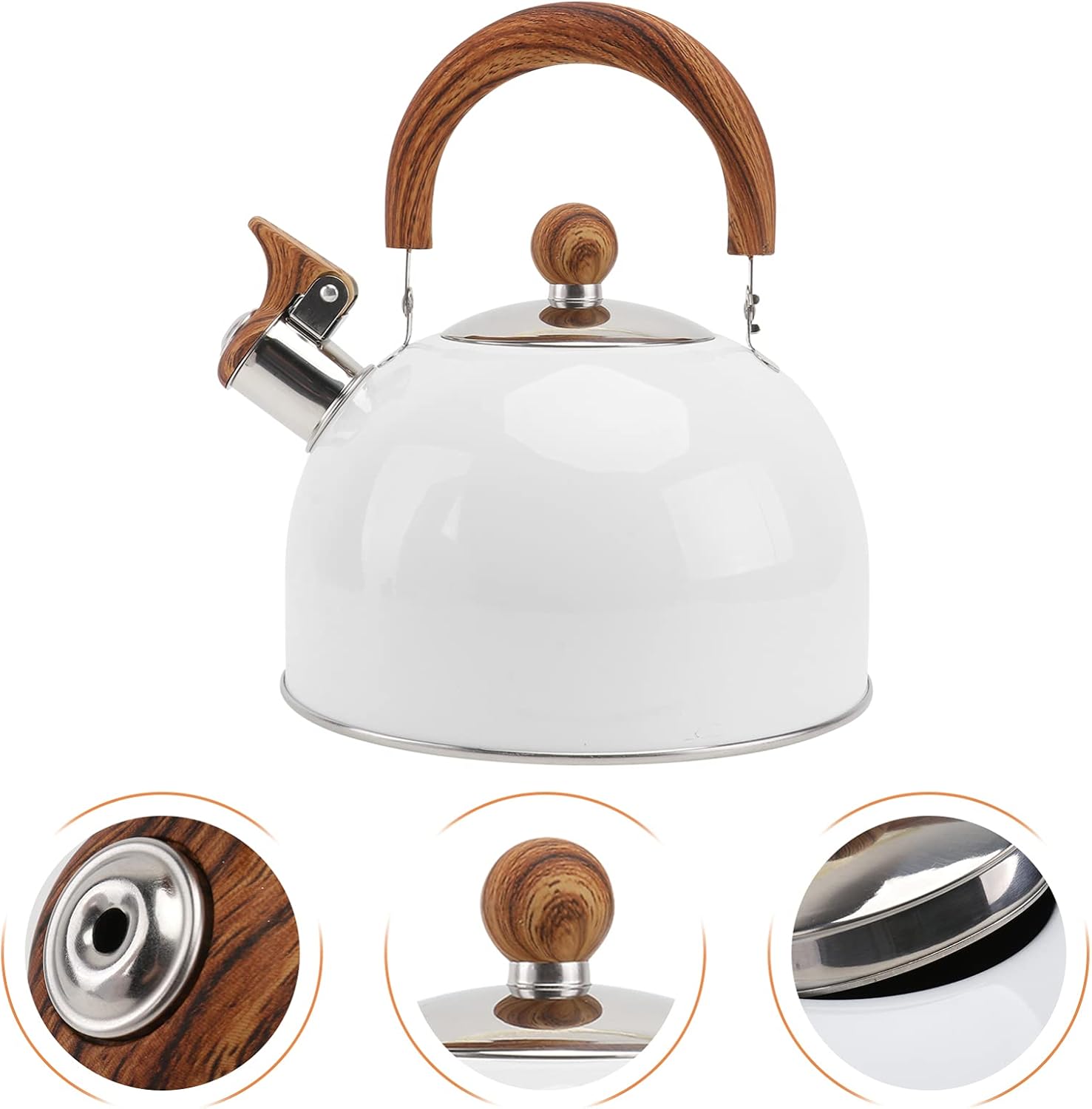 Ergonomic Whistling Tea Kettle with Handle for Easy Use