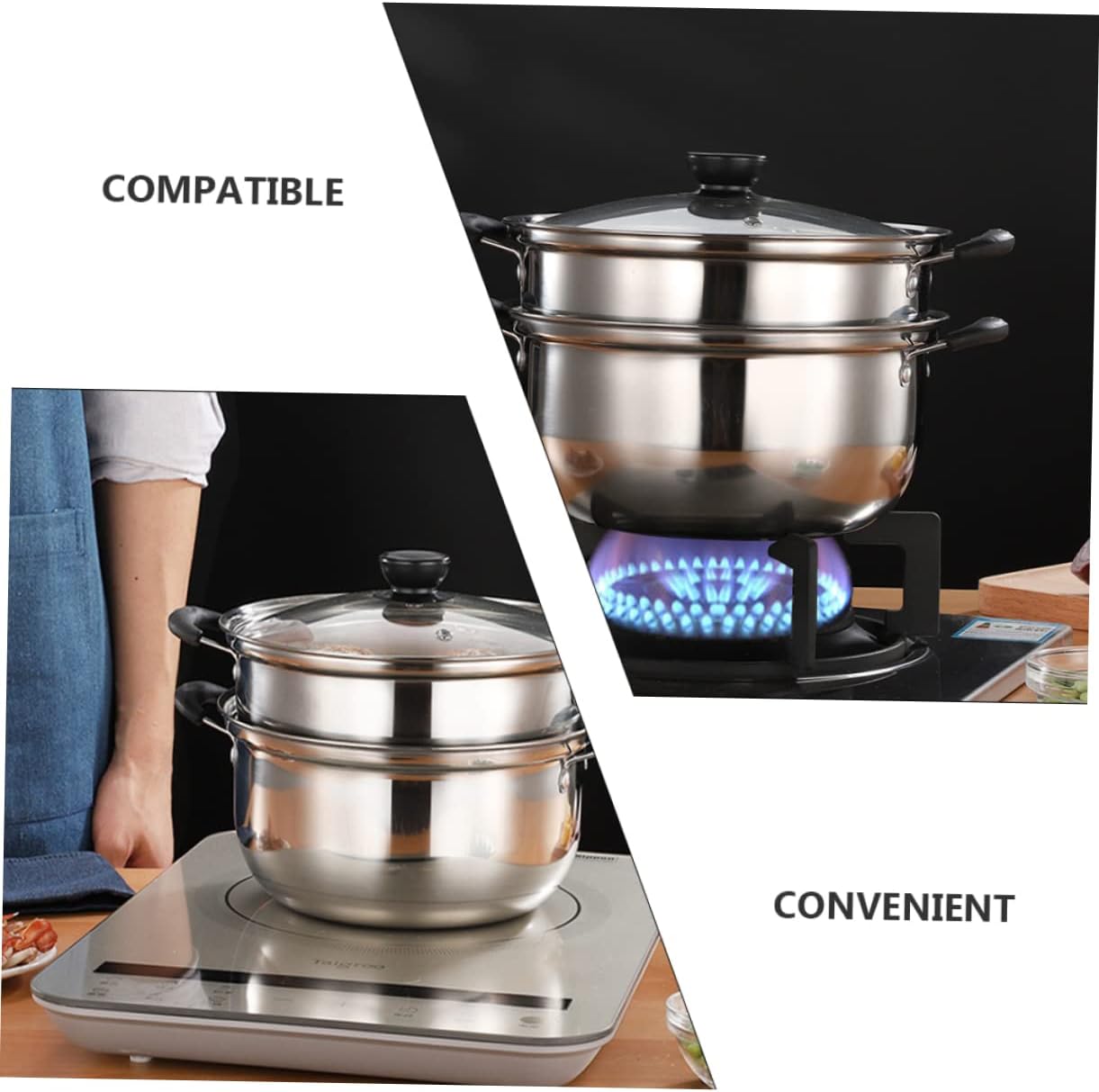 Stainless Steel Steam Pot for Home Kitchen